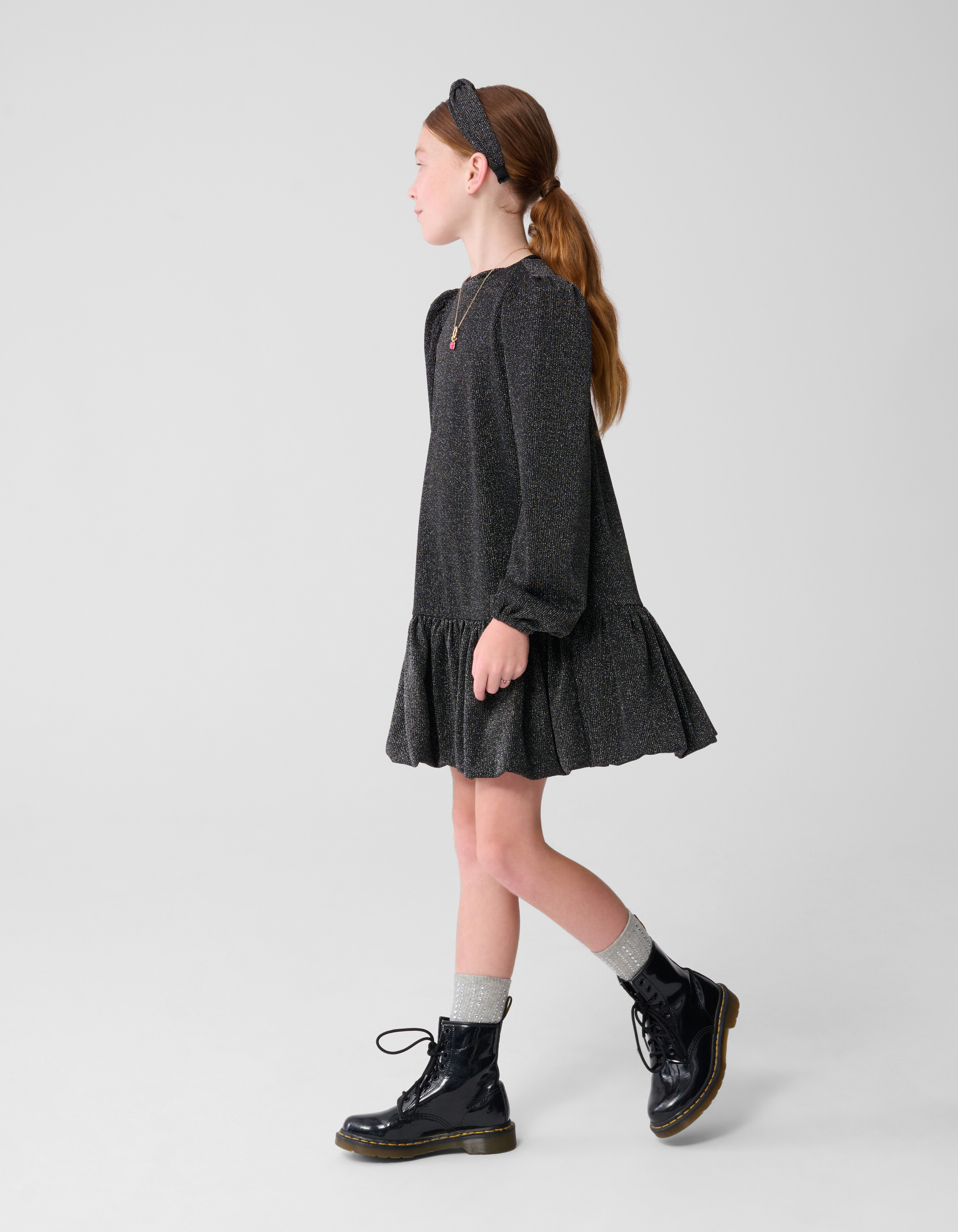 Glitter Balloon Mini Jurk Zwart SHOEBY GIRLS