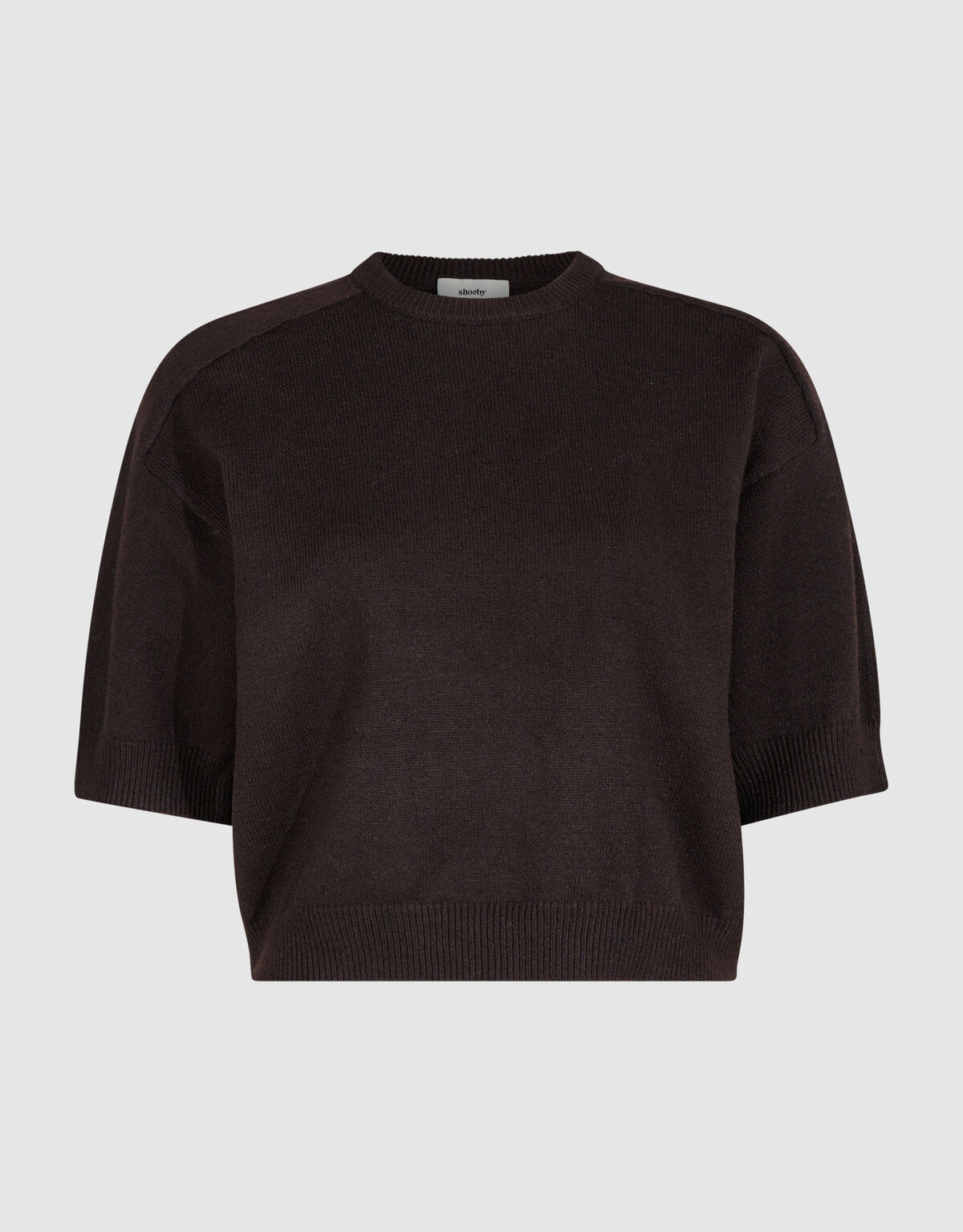 Shortsleeve Gebreide Trui Donkerbruin By Mieke SHOEBY WOMEN
