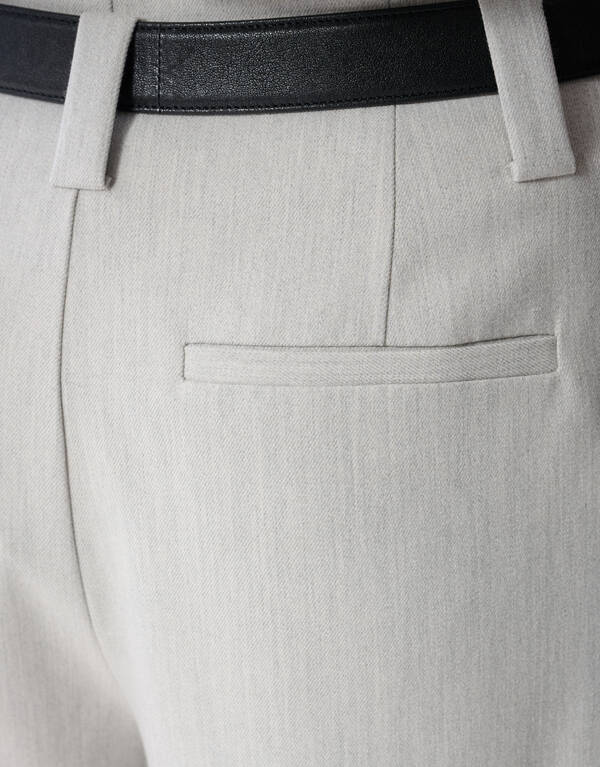 Wide Leg Fit Broek Lichtgrijs By Mieke SHOEBY WOMEN