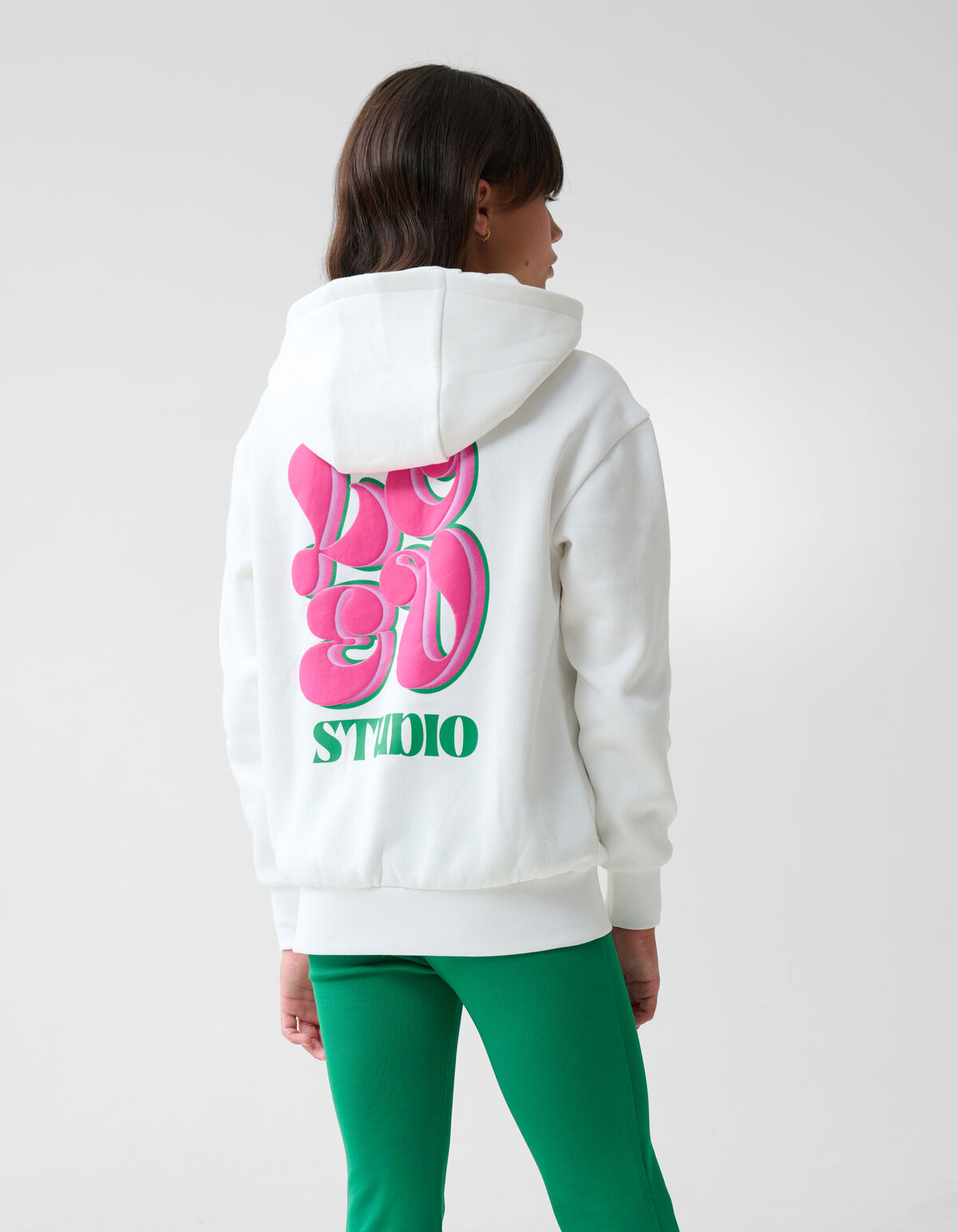 Artwork Hoodie Gebroken Wit SHOEBY GIRLS