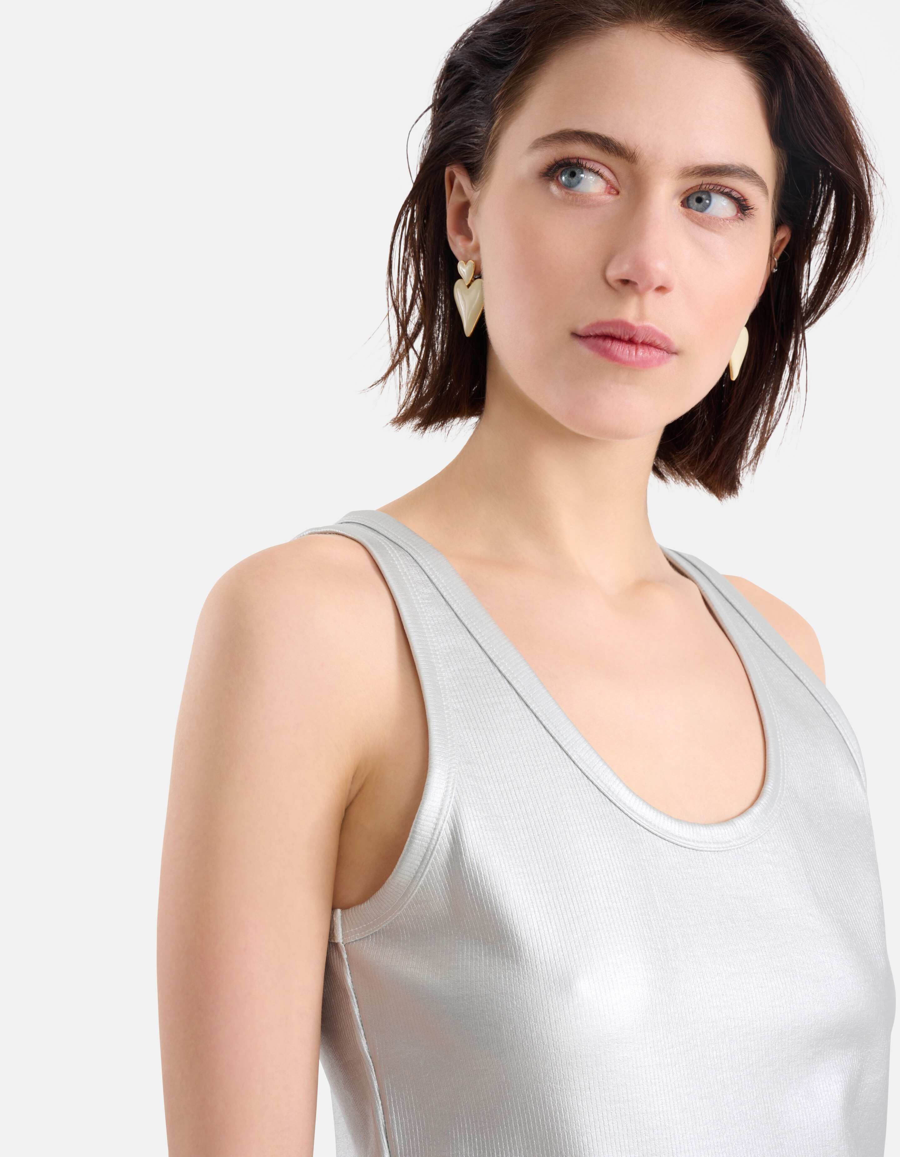 Metallic Rib Top Zilver SHOEBY WOMEN