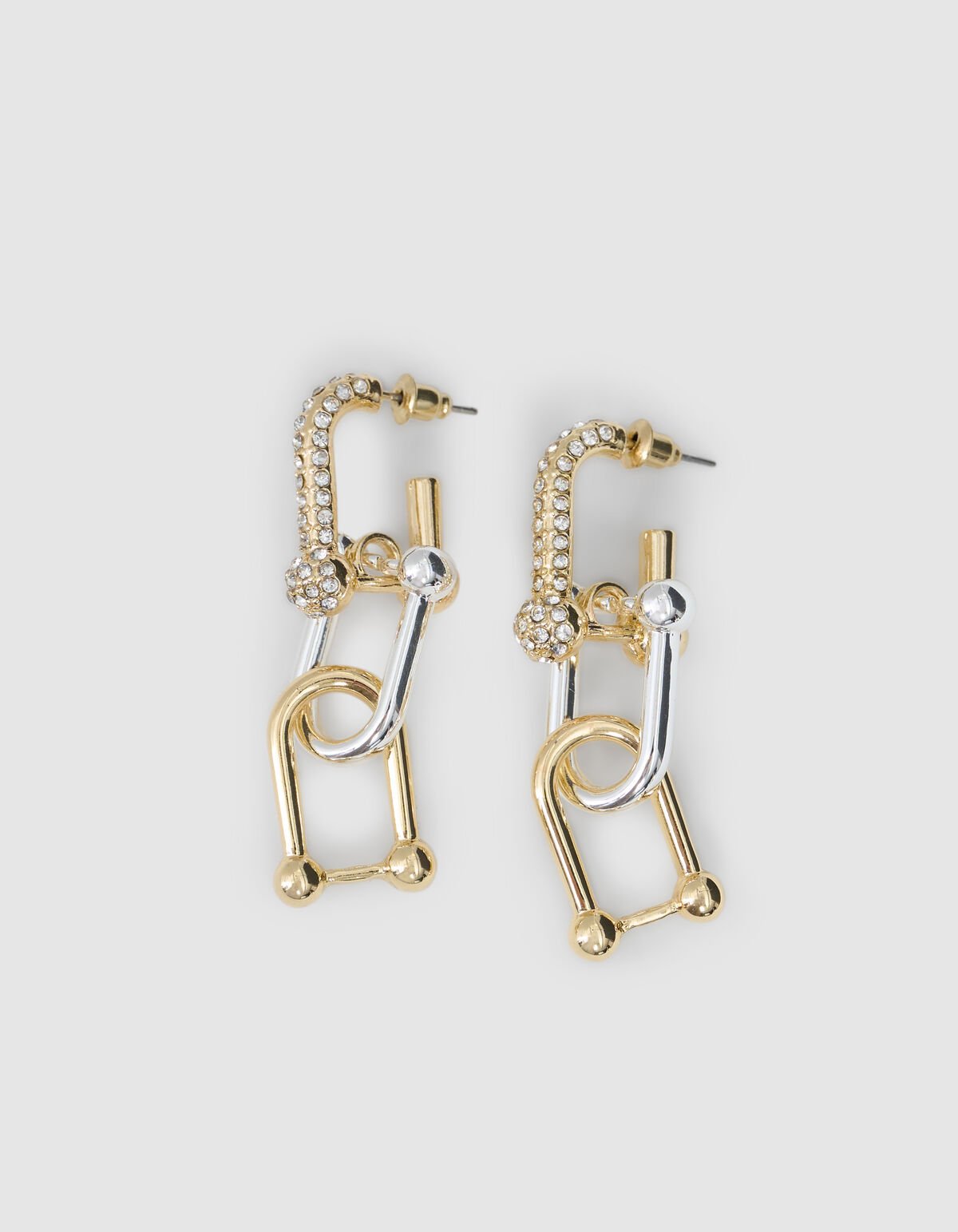 Link Strass Oorbellen Goud SHOEBY ACCESSOIRES