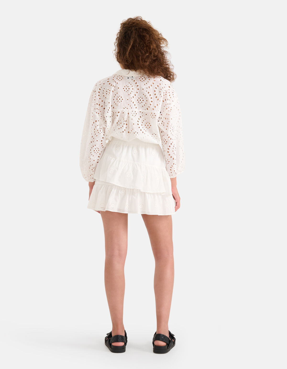 Broderie Rok Wit SHOEBY WOMEN