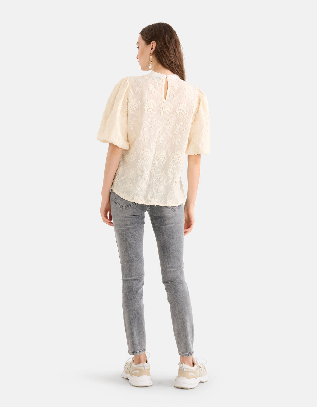 Embroidery Top Gebroken Wit SHOEBY WOMEN
