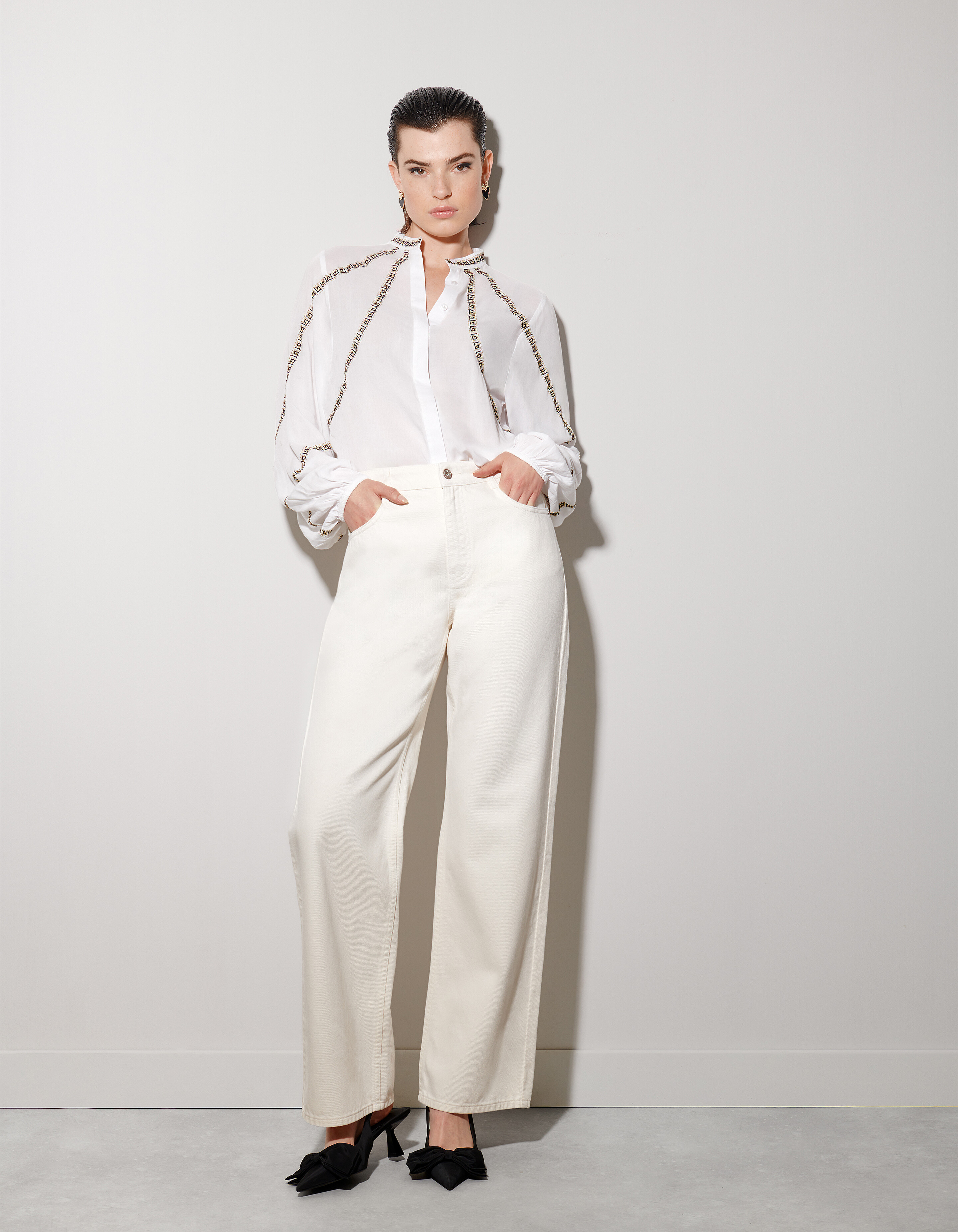 Tape Blouse Gebroken Wit SHOEBY WOMEN