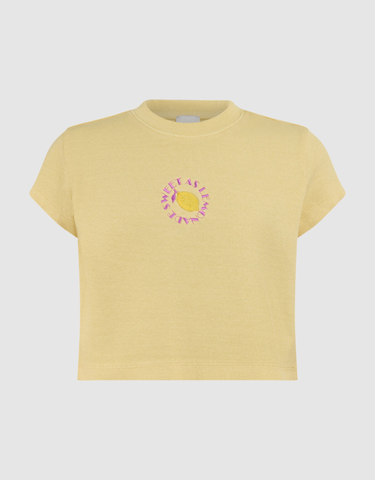 Lemon Crop Top Lichtgeel SHOEBY GIRLS