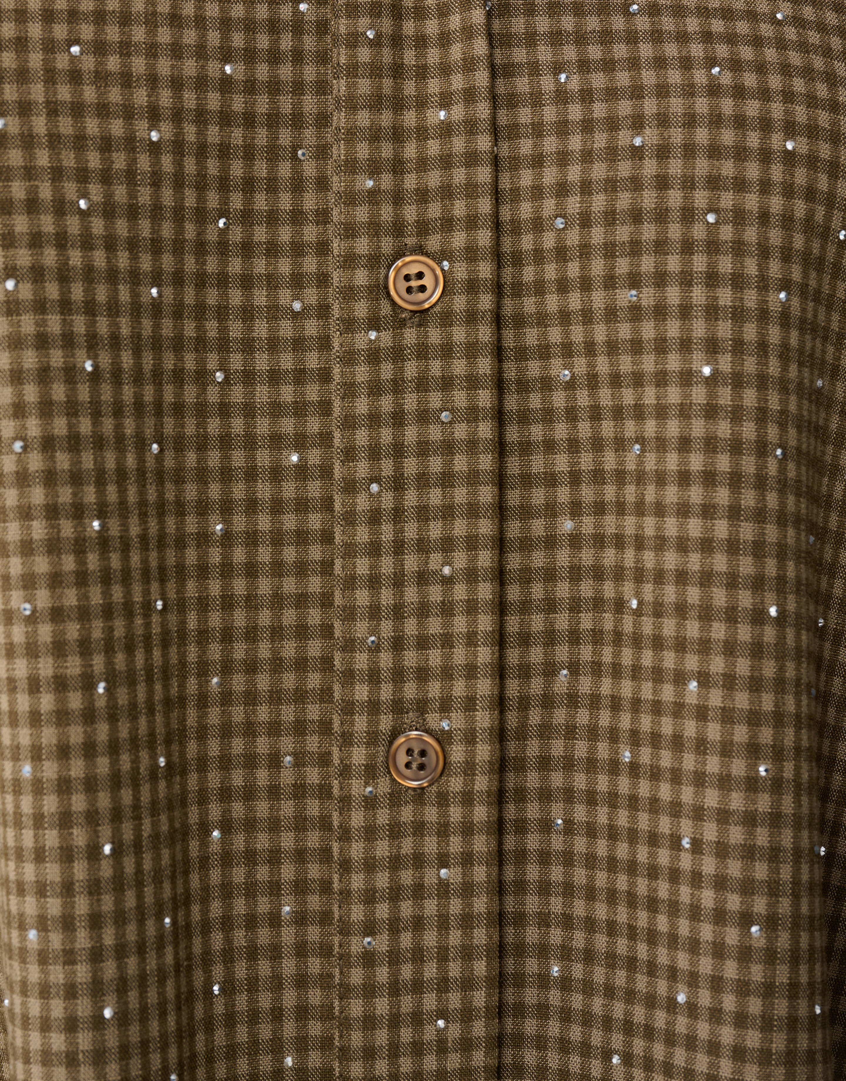 Oversized Ruiten Strass Blouse Bruin SHOEBY WOMEN