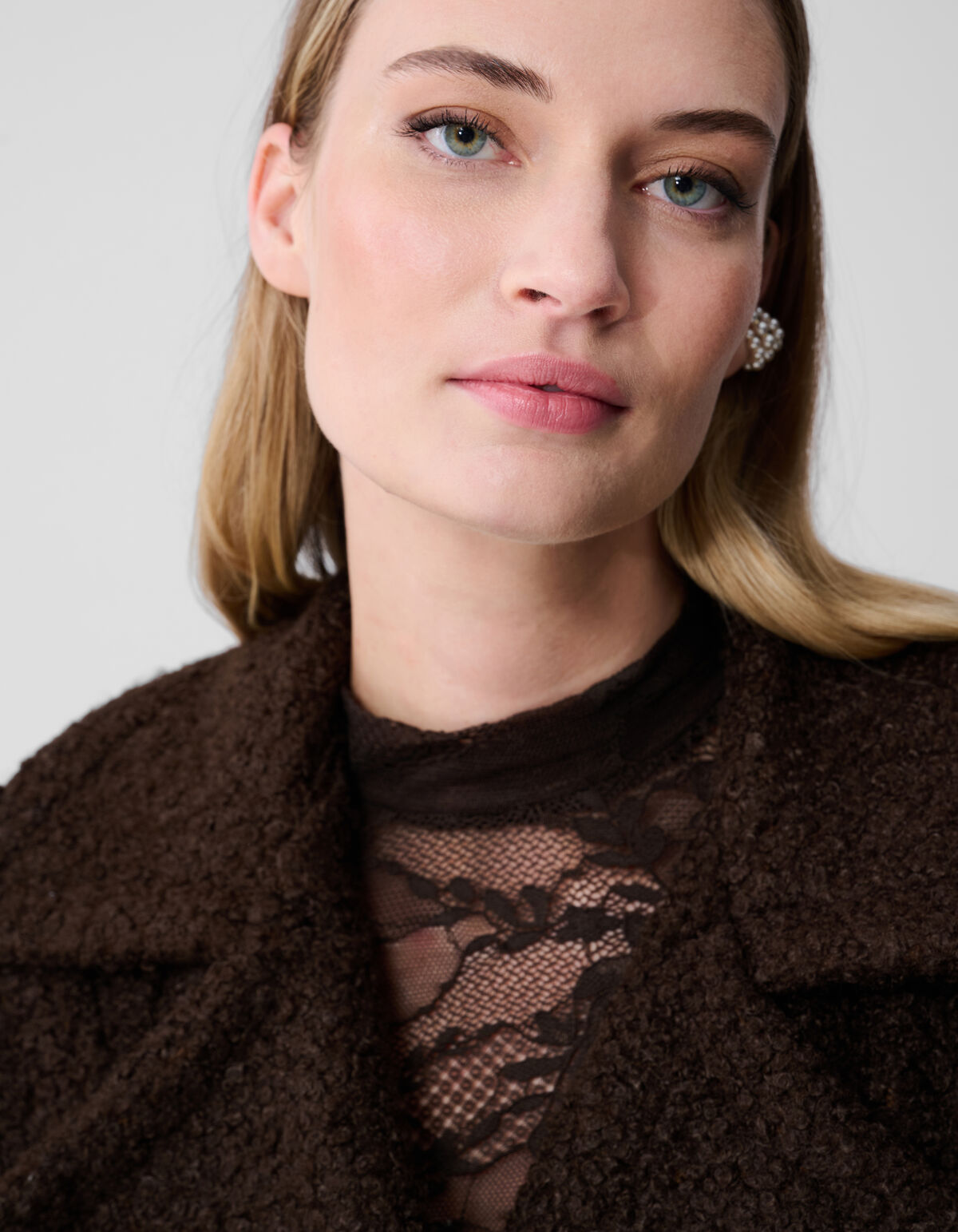 Oversized Teddy Gilet Donkerbruin SHOEBY WOMEN