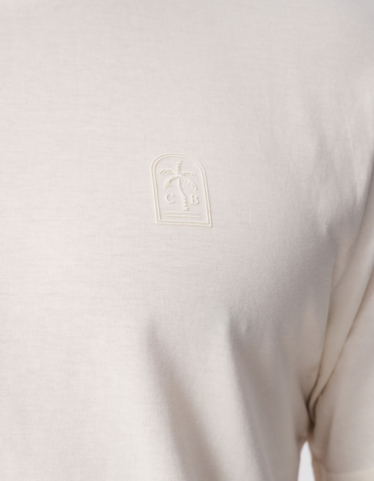 Palm Artwork T-shirt Gebroken Wit SHOEBY MEN