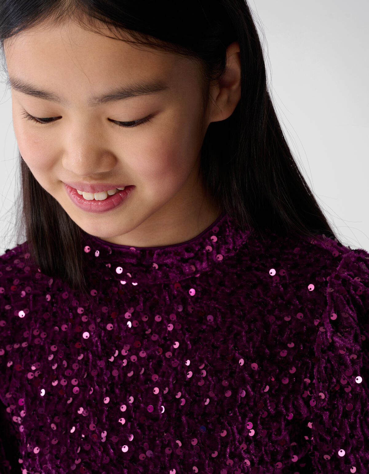 Sequin Top Donkerroze SHOEBY GIRLS