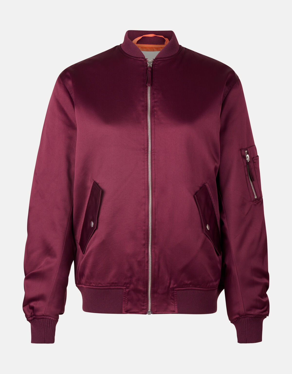 Satijnen Bomberjack Donkerrood SHOEBY WOMEN