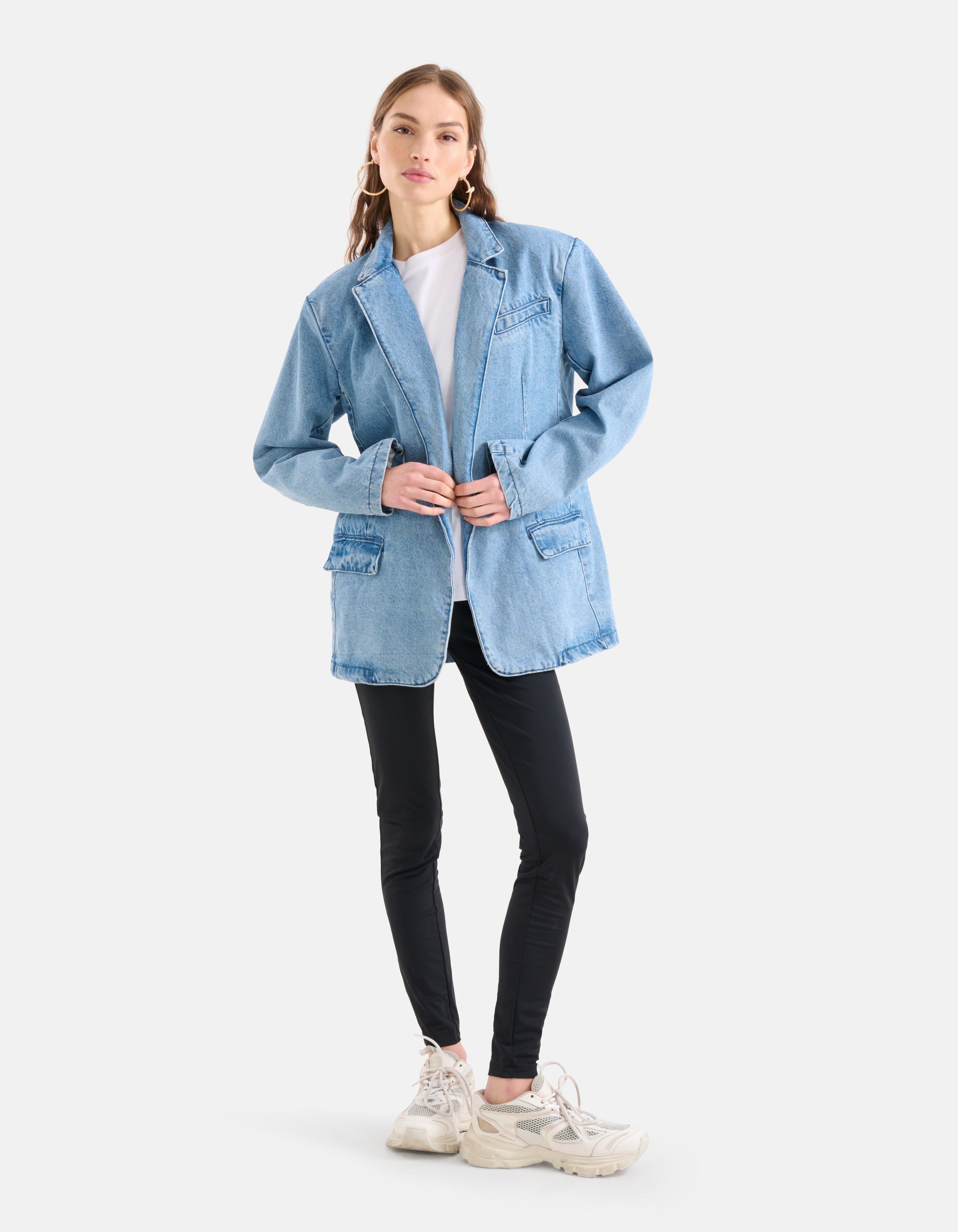 Oversized Denim Blazer Bleached SHOEBY WOMEN