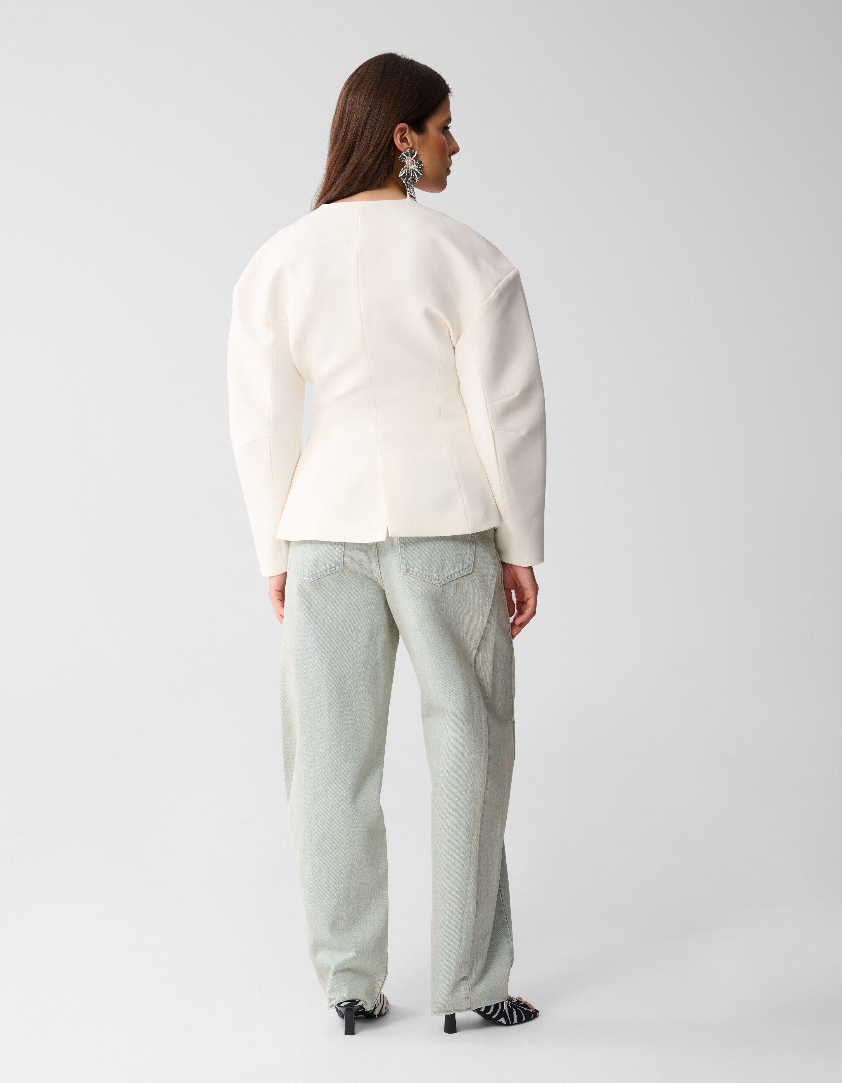 Egg Shaped Blazer Gebroken Wit SHOEBY WOMEN