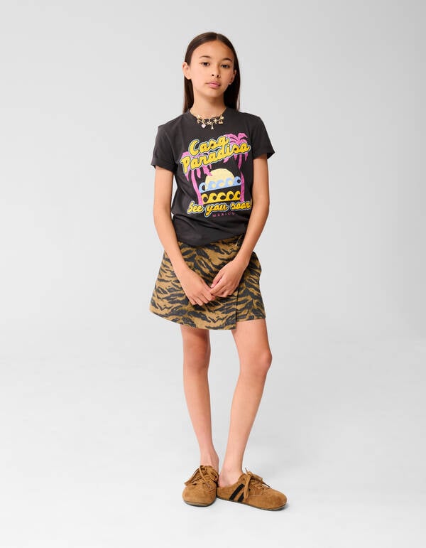 Tiger Wrap Skort Bruin SHOEBY GIRLS