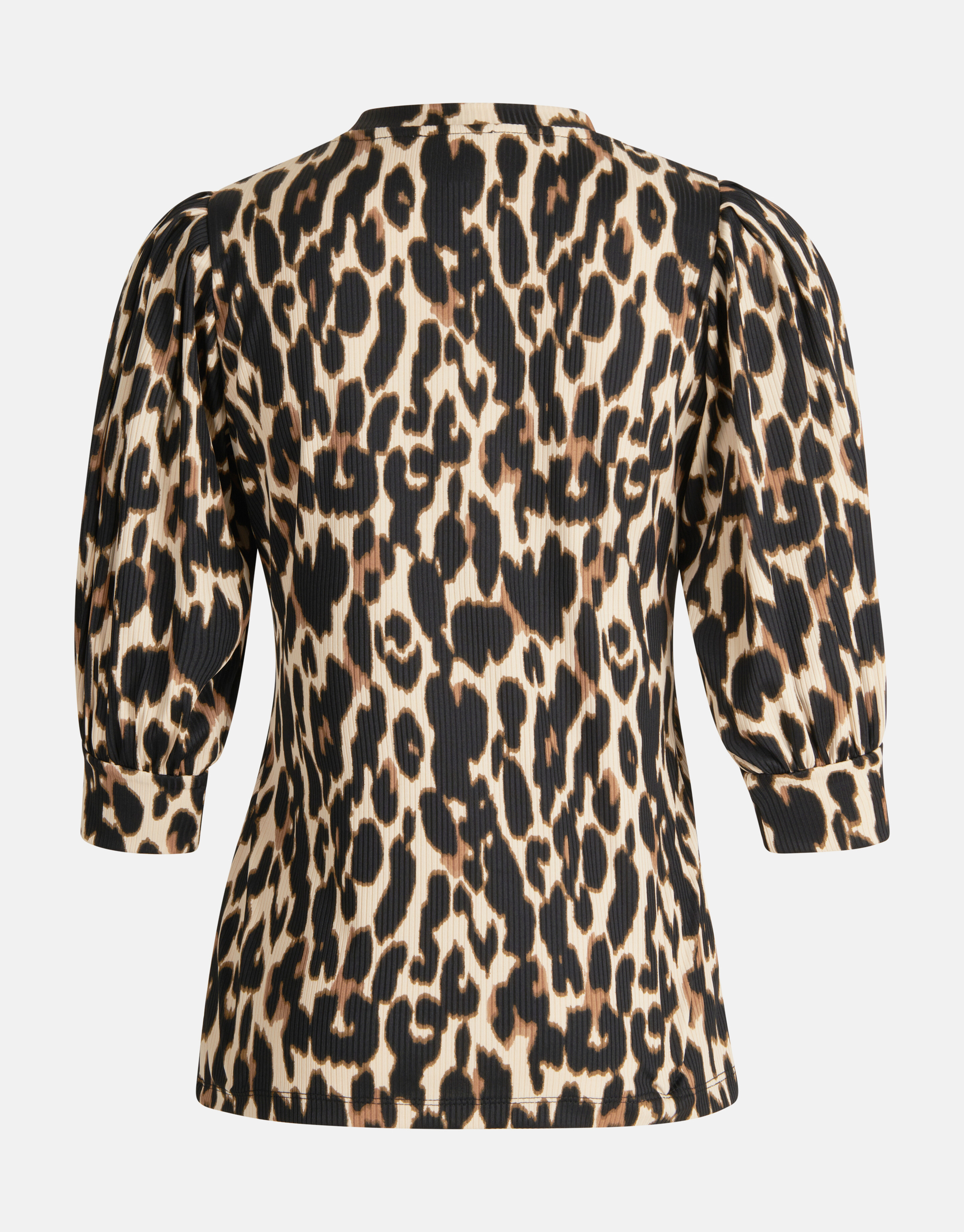 Leopard Rib Top Zwart SHOEBY WOMEN