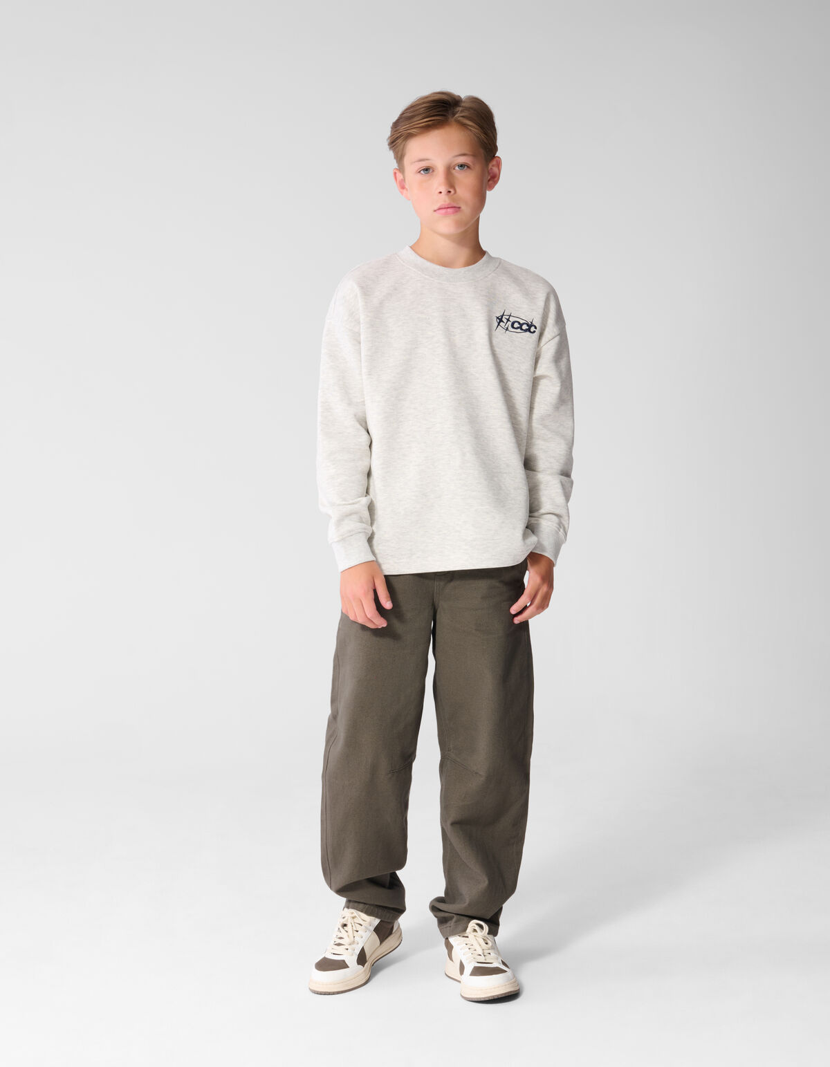 Culture Artwork Sweater Lichtgrijs SHOEBY BOYS