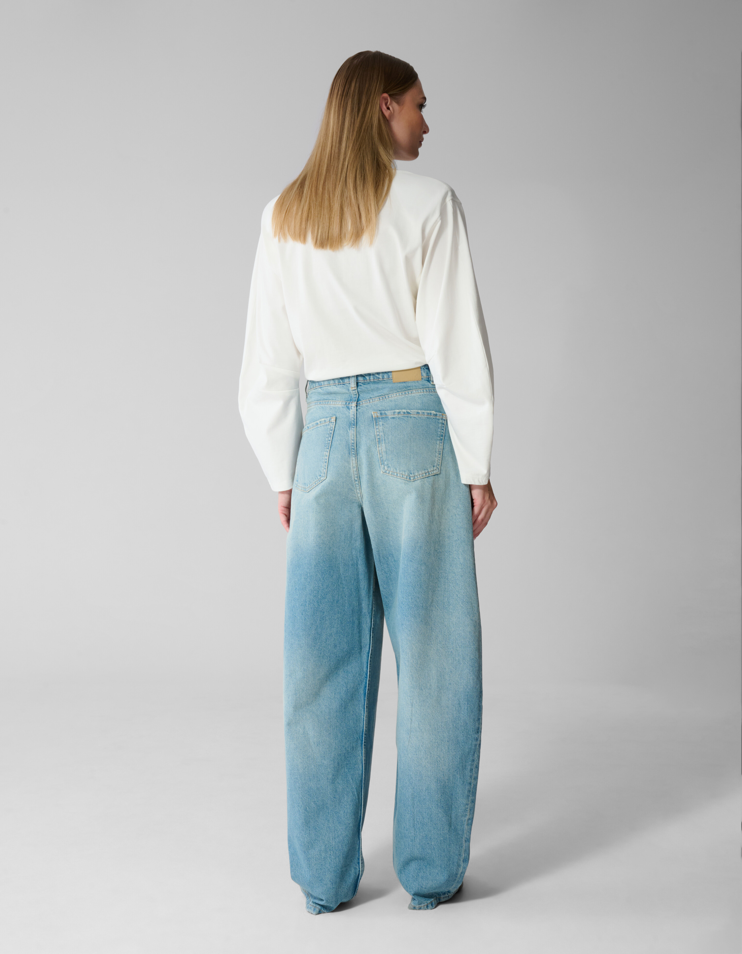 Folded Baggy Fit Jeans Mediumstone SHOEBY WOMEN
