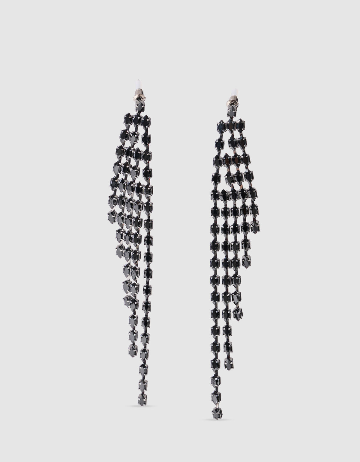 Waterval Strass Oorbellen Zwart SHOEBY ACCESSOIRES
