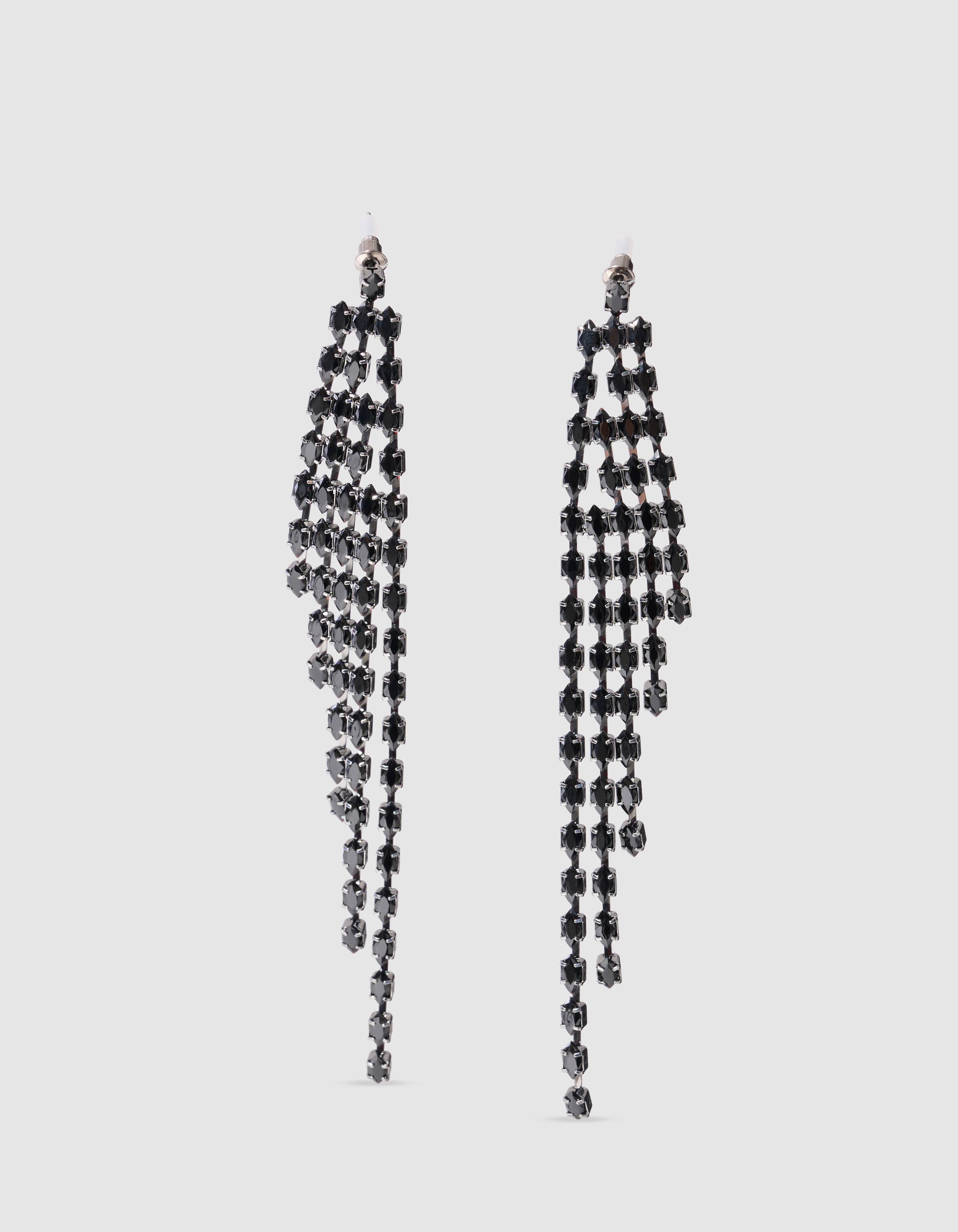 Waterval Strass Oorbellen Zwart SHOEBY ACCESSOIRES