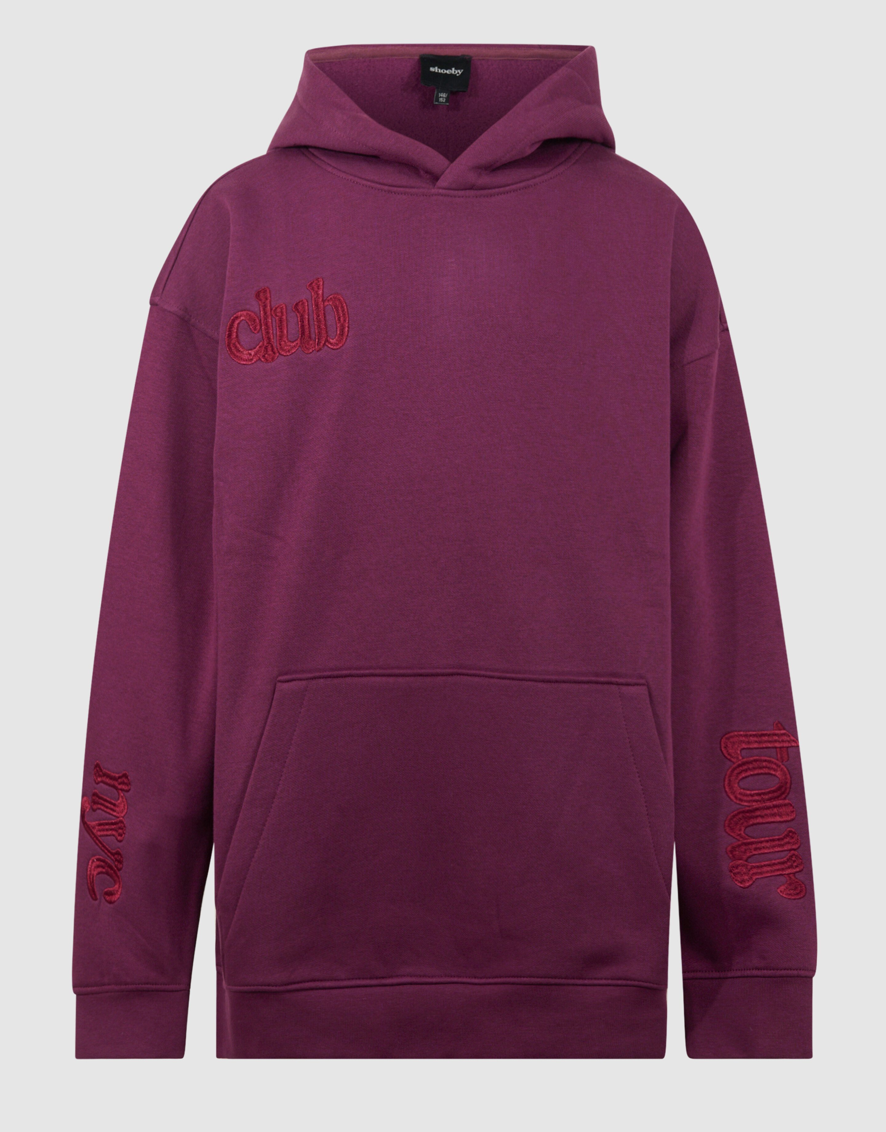 Club Embroidery Hoodie Donkerrood SHOEBY BOYS