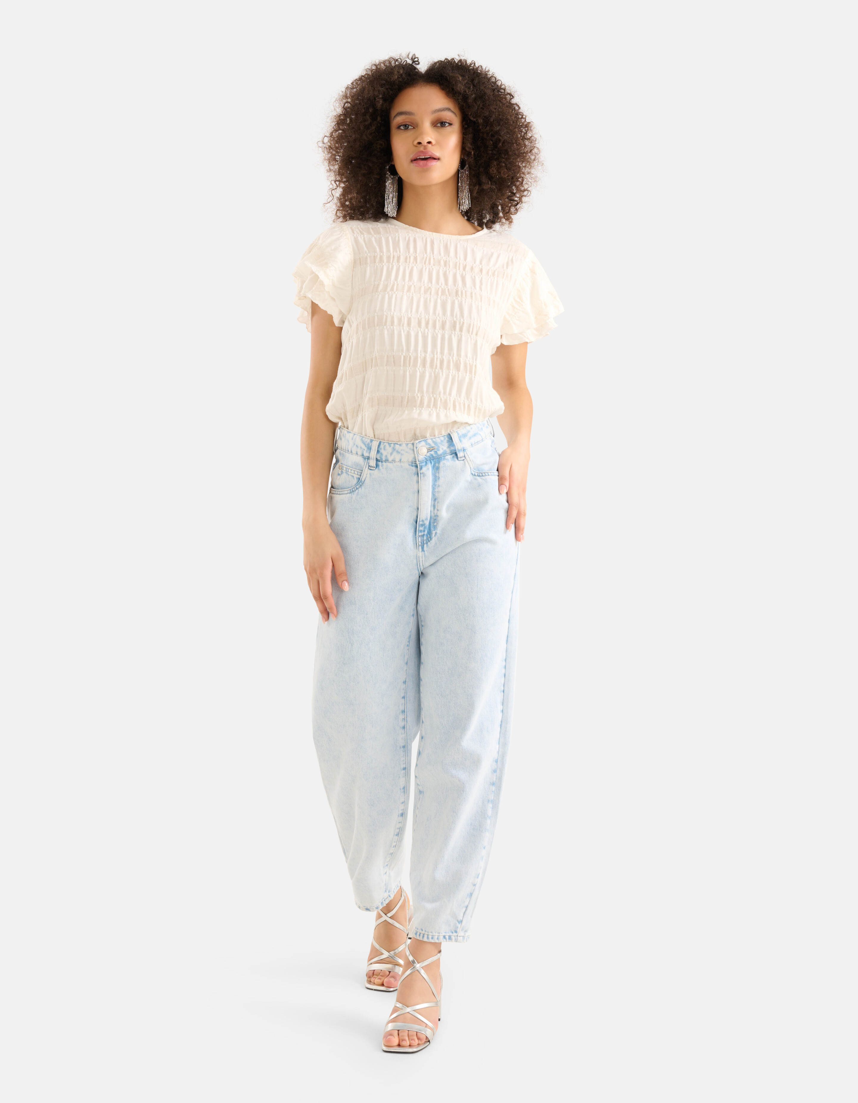 Sand Ruffle Top SHOEBY WOMEN