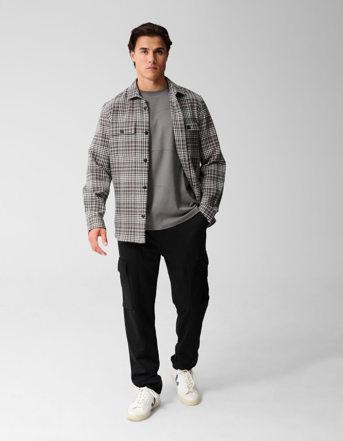 Mixed Lines Artwork T-shirt Donkergroen SHOEBY MEN