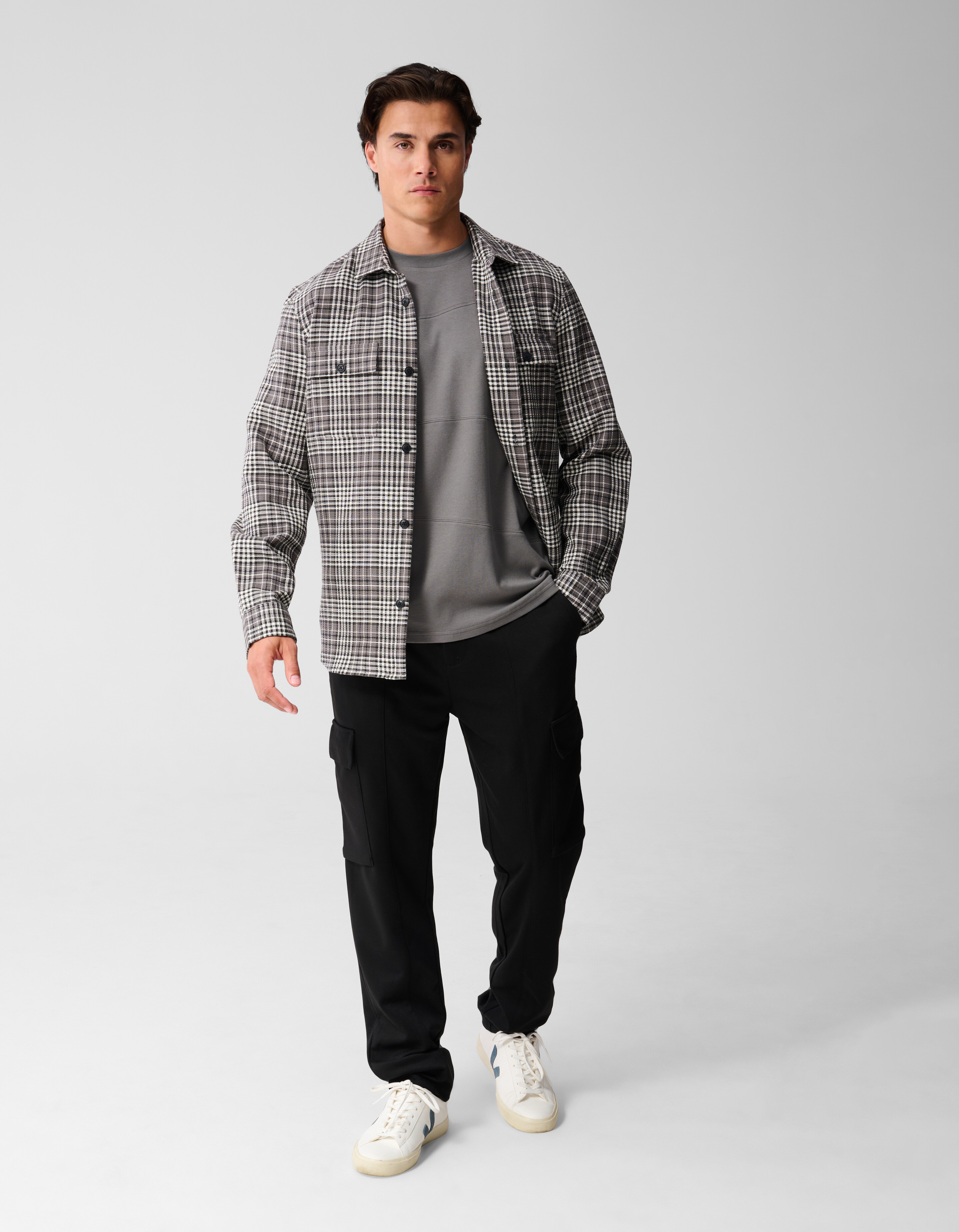 Mixed Lines Artwork T-shirt Donkergroen SHOEBY MEN