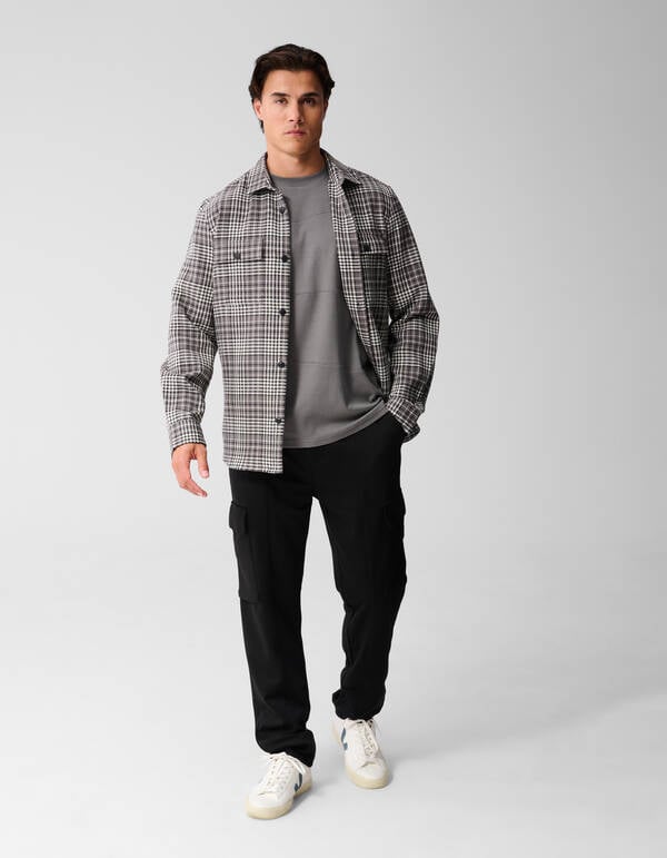 Mixed Lines Artwork T-shirt Donkergroen SHOEBY MEN