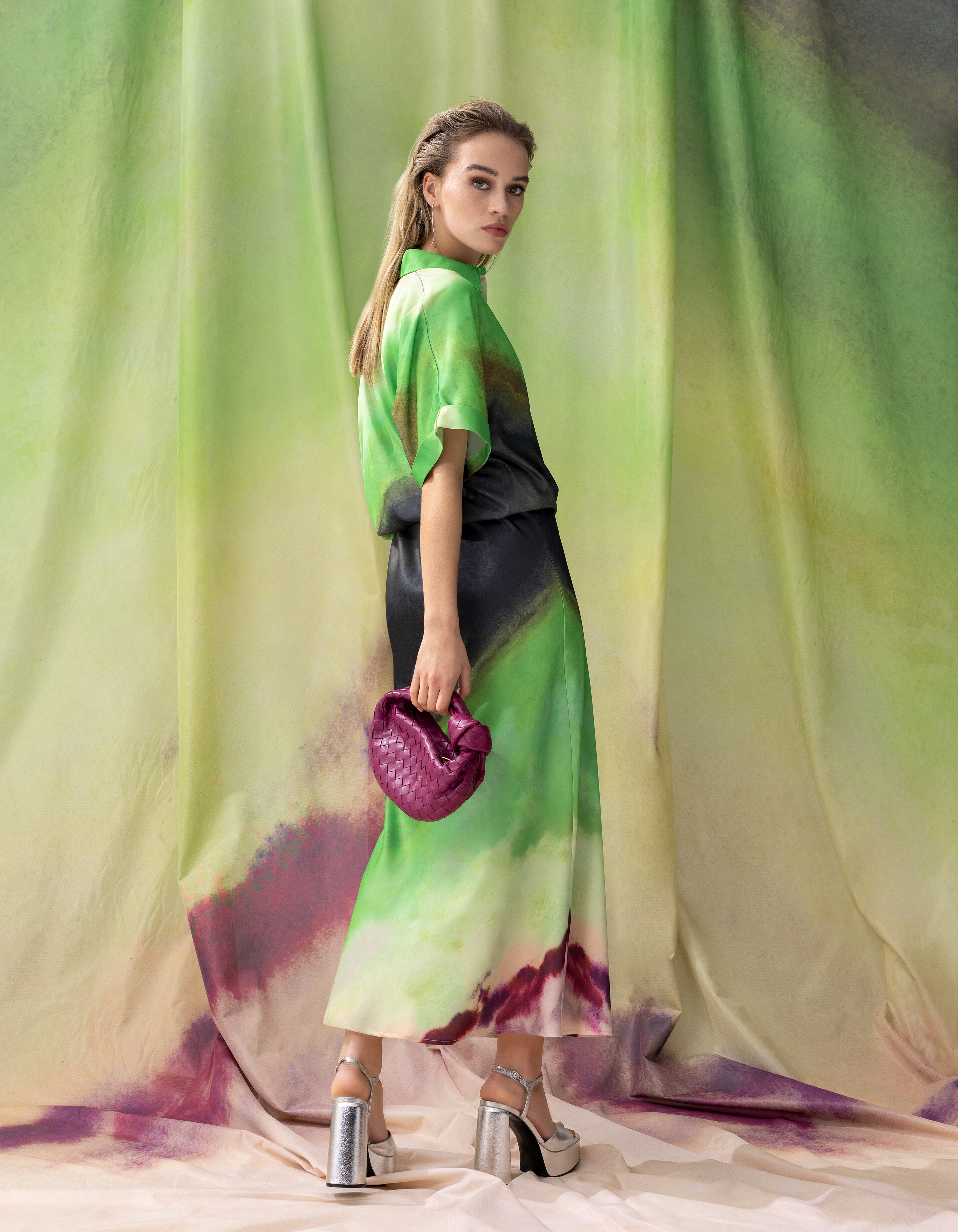 Printed Maxi Rok Groen By Mieke SHOEBY WOMEN