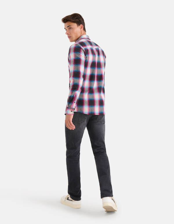 Washed Straight Fit Jeans Zwart L34 SHOEBY MEN