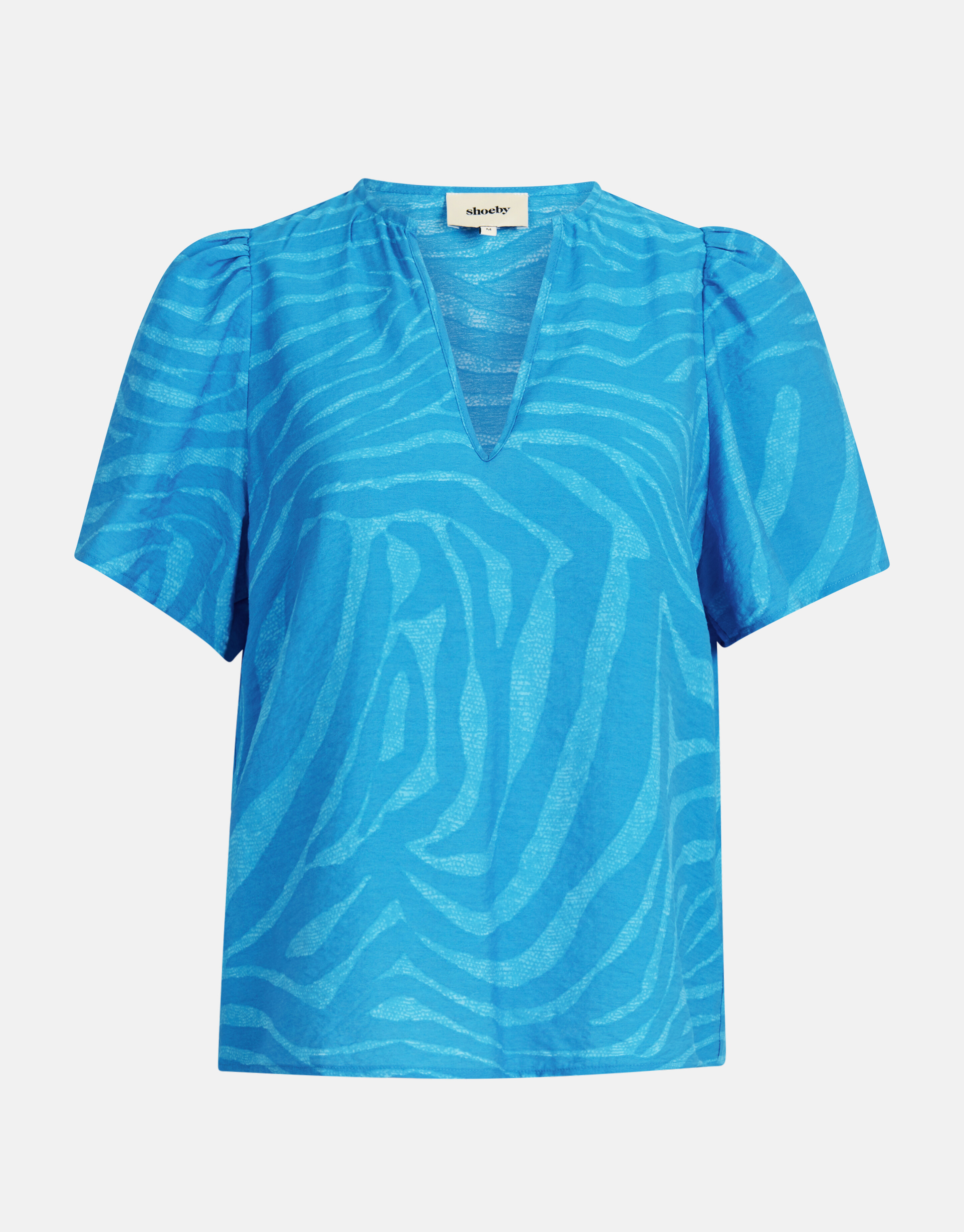 Zebra Print Top Blauw SHOEBY WOMEN