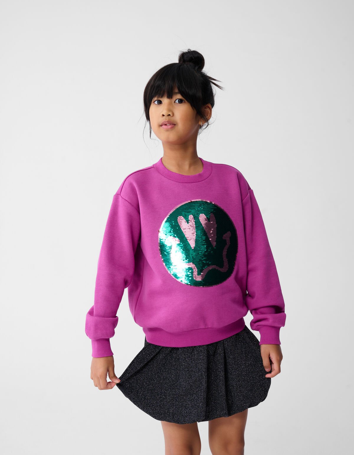 Two Way Sequin Sweater Roze SHOEBY GIRLS