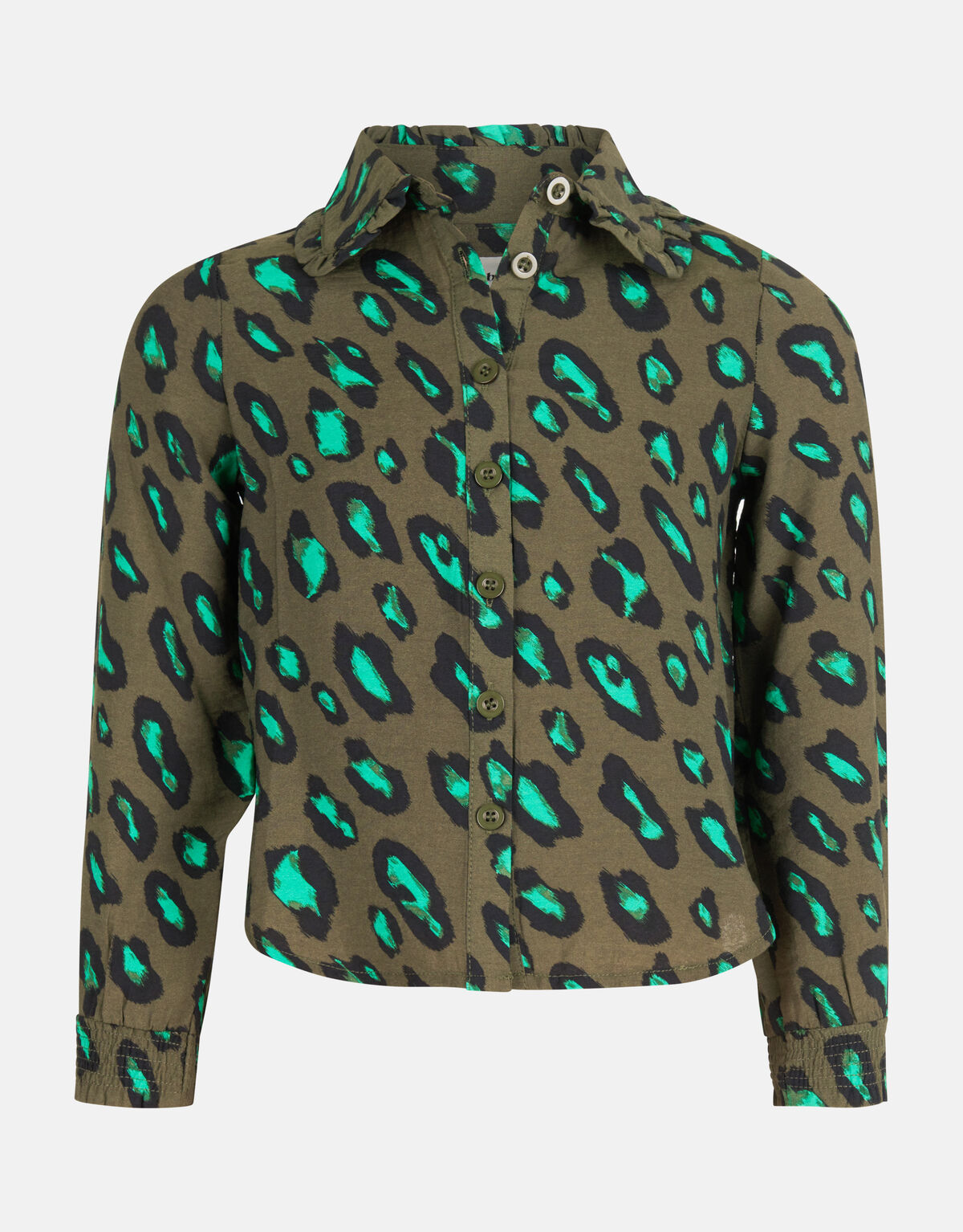 Leopard Blouse Donkergroen SHOEBY GIRLS
