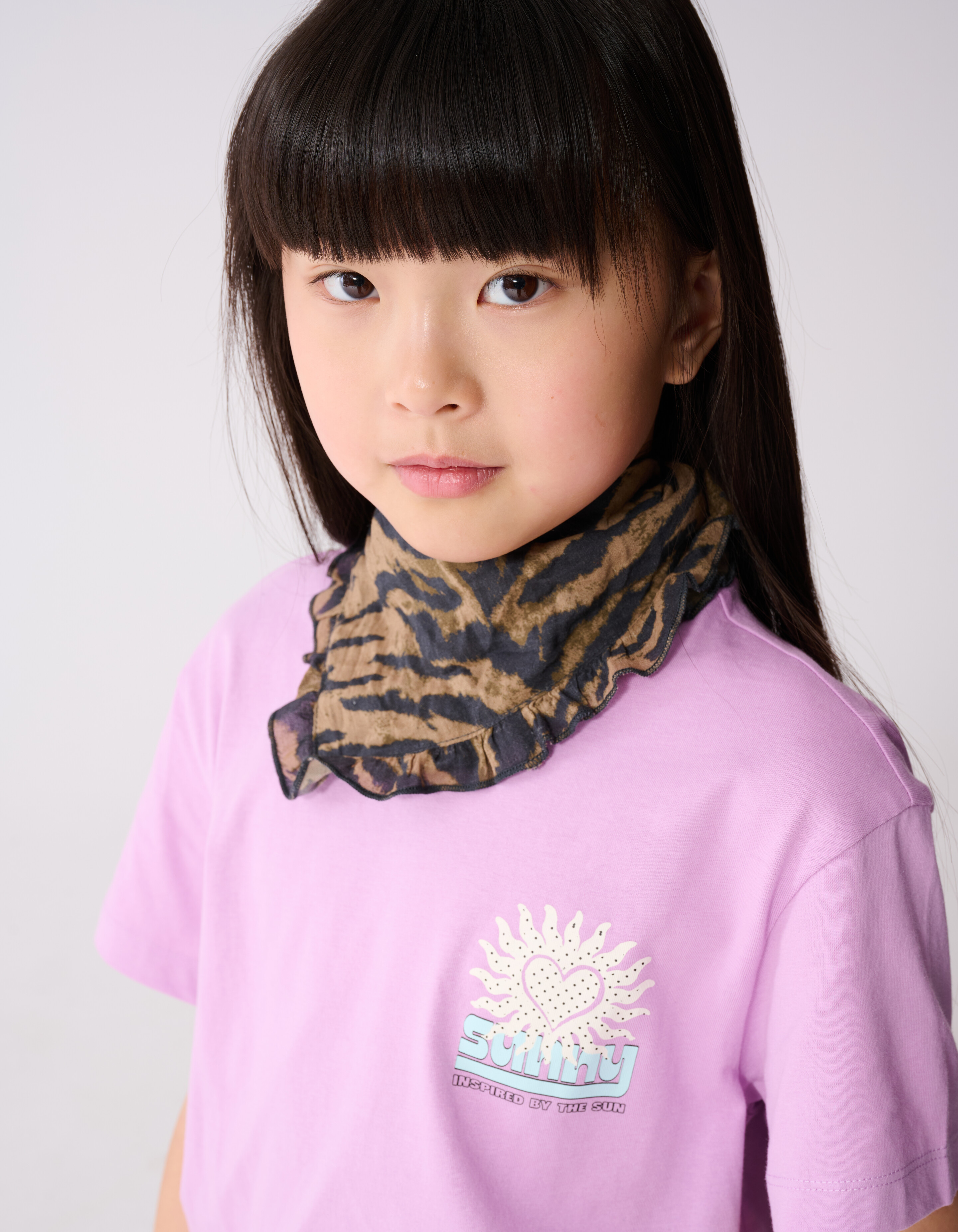 Sun Artwork T-shirt Paars SHOEBY GIRLS