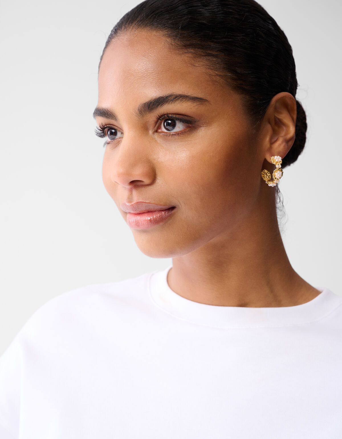 Beaded Flower Oorbellen Goud SHOEBY ACCESSOIRES