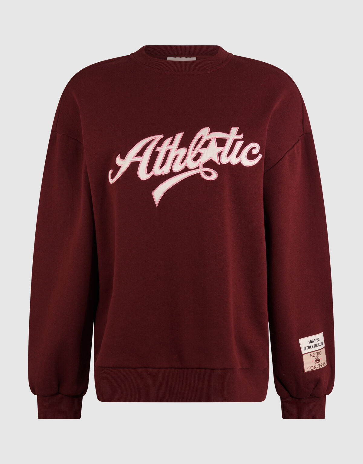 Athletic Artwork Sweater Donkerrood SHOEBY WOMEN