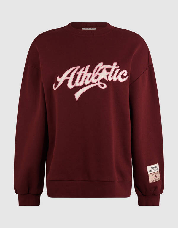 Athletic Artwork Sweater Donkerrood SHOEBY WOMEN