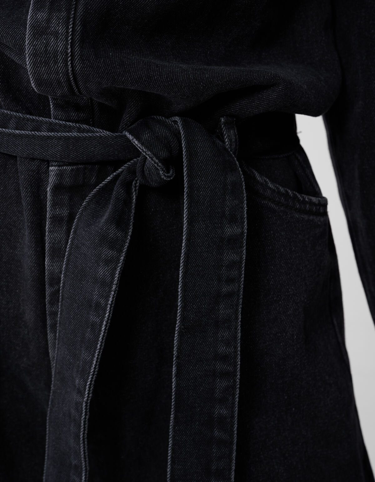 Oversized Denim Jumpsuit Zwart By Monica SHOEBY WOMEN