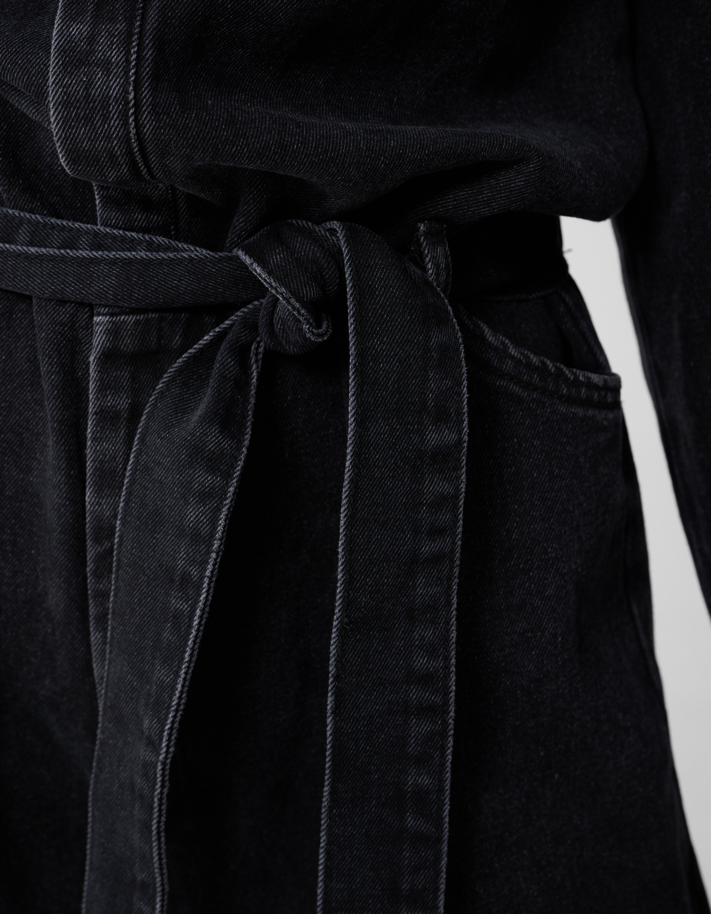 Oversized Denim Jumpsuit Zwart By Monica SHOEBY WOMEN