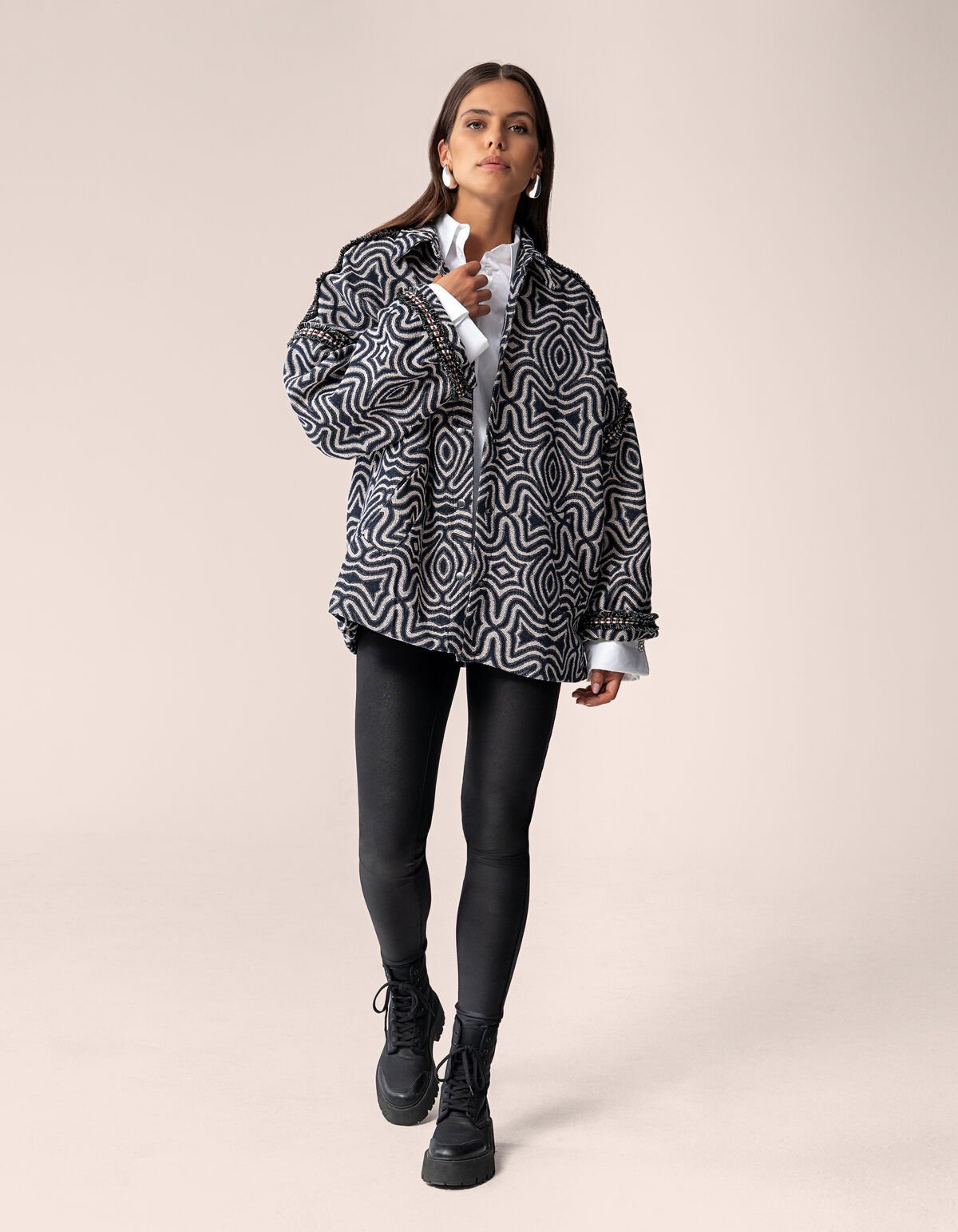 Jacquard Tape Jack Donkerblauw By Mieke SHOEBY WOMEN