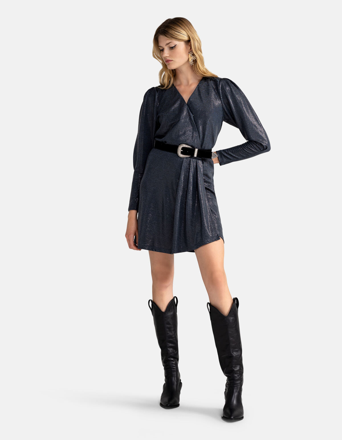 Coated Jurk Petrol SHOEBY WOMEN