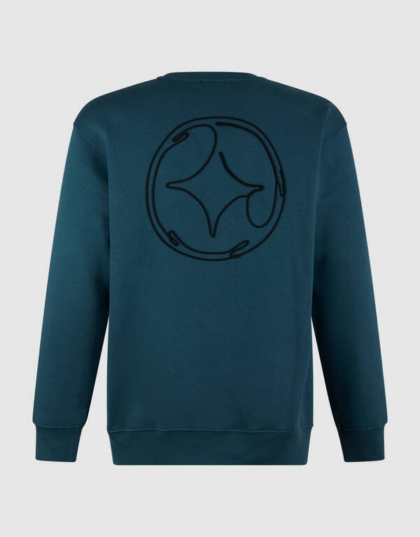 Cord Artwork Sweater Donkergroen SHOEBY MEN