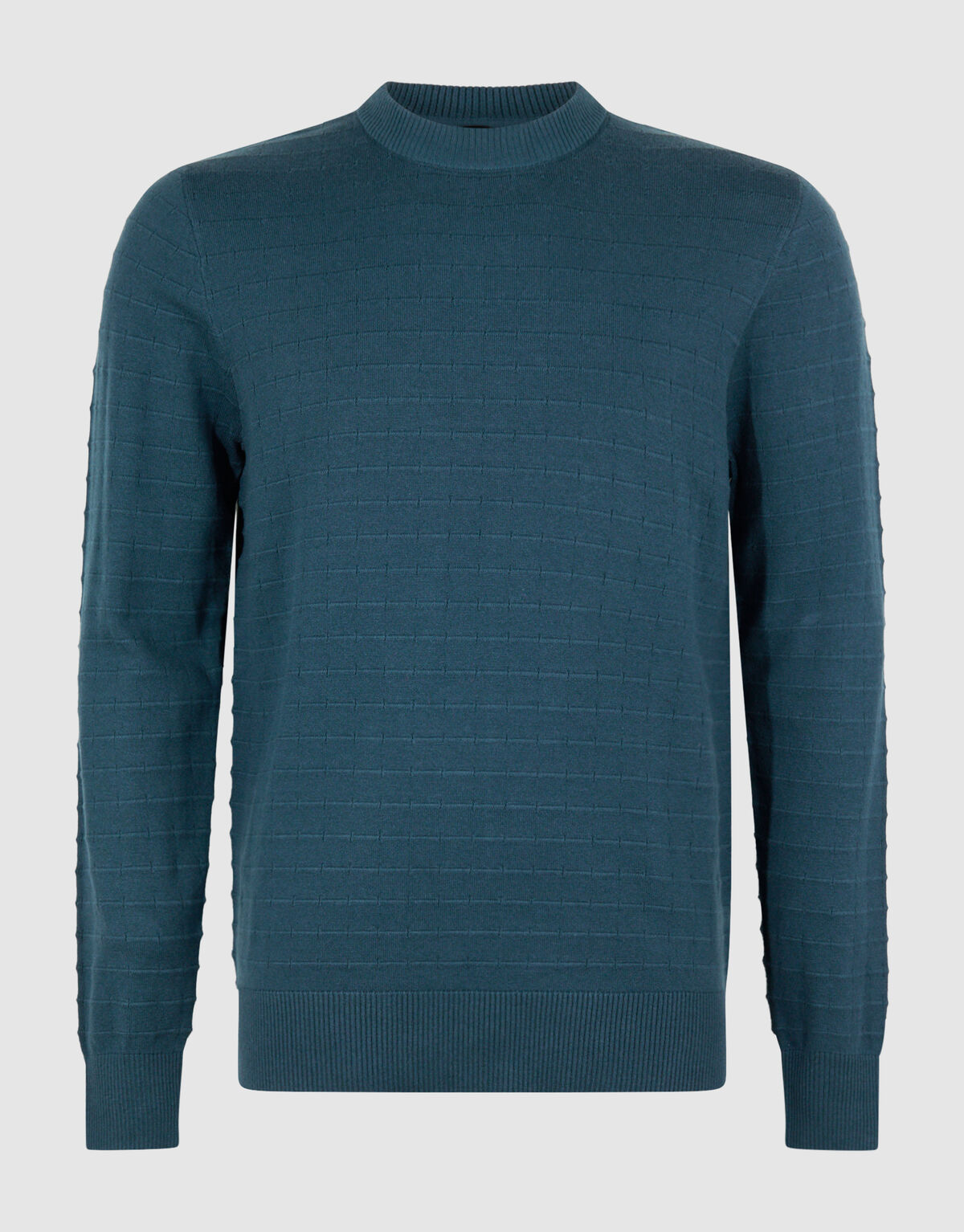 Structuur Gebreide Trui Donkergroen SHOEBY MEN