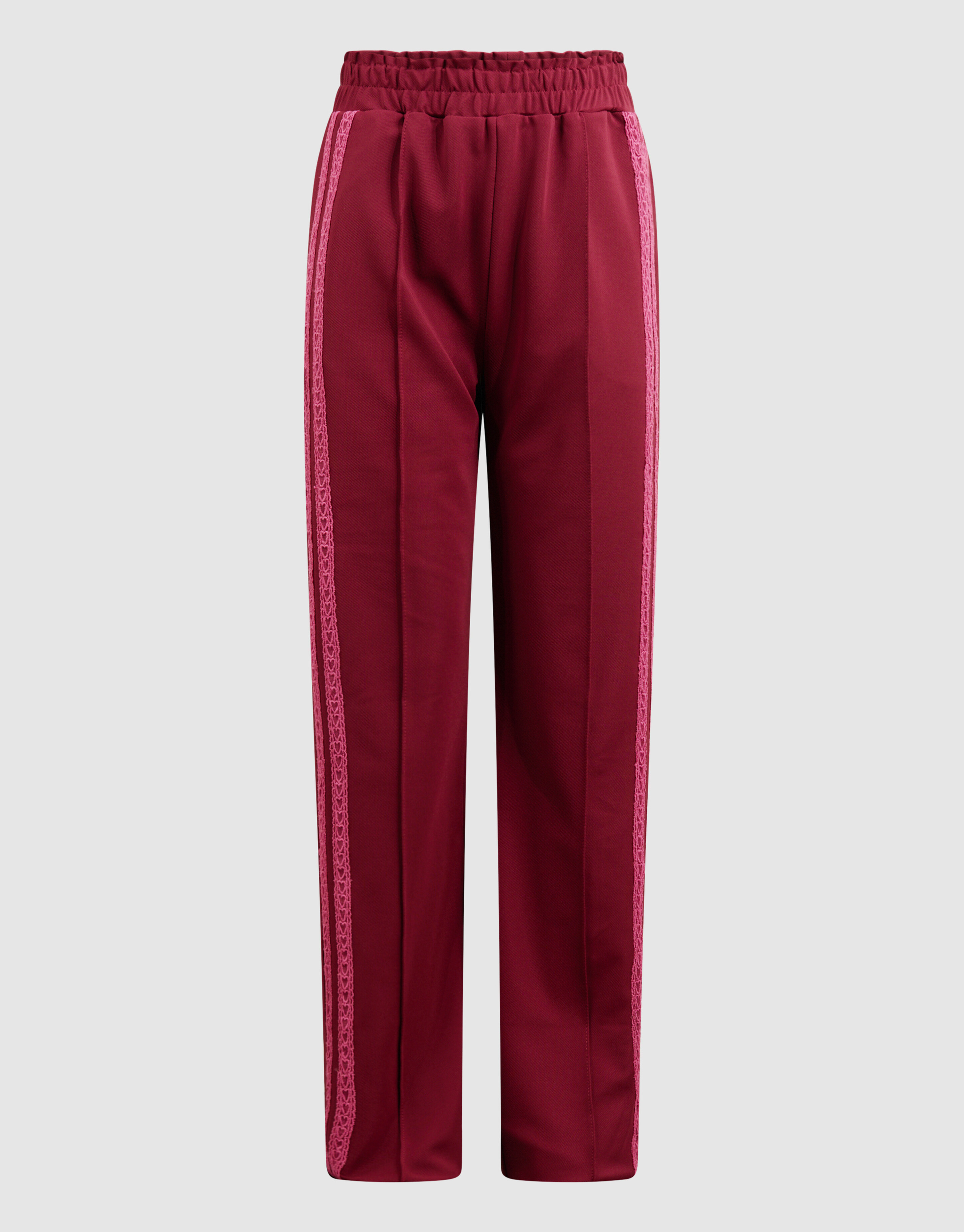 Sporty Wide Leg Broek Donkerroze SHOEBY GIRLS