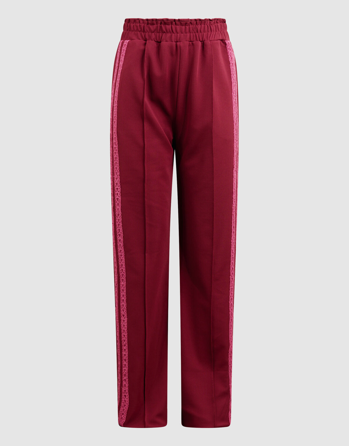 Sporty Wide Leg Broek Donkerroze SHOEBY GIRLS