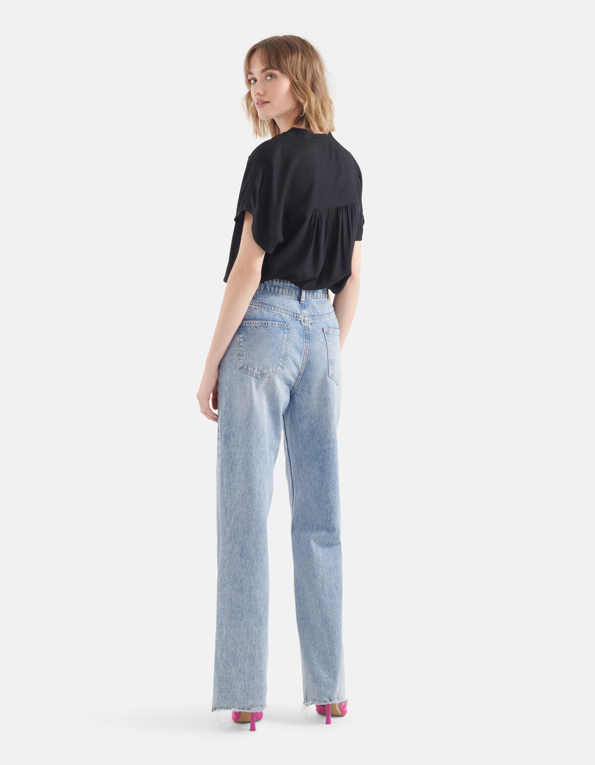 Relaxed Fit Top Zwart SHOEBY WOMEN