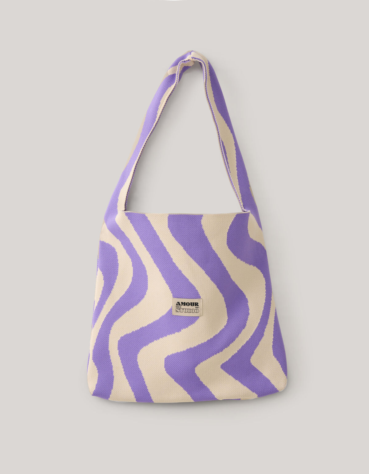 Knitted Tas Paars/Wit SHOEBY ACCESSOIRES