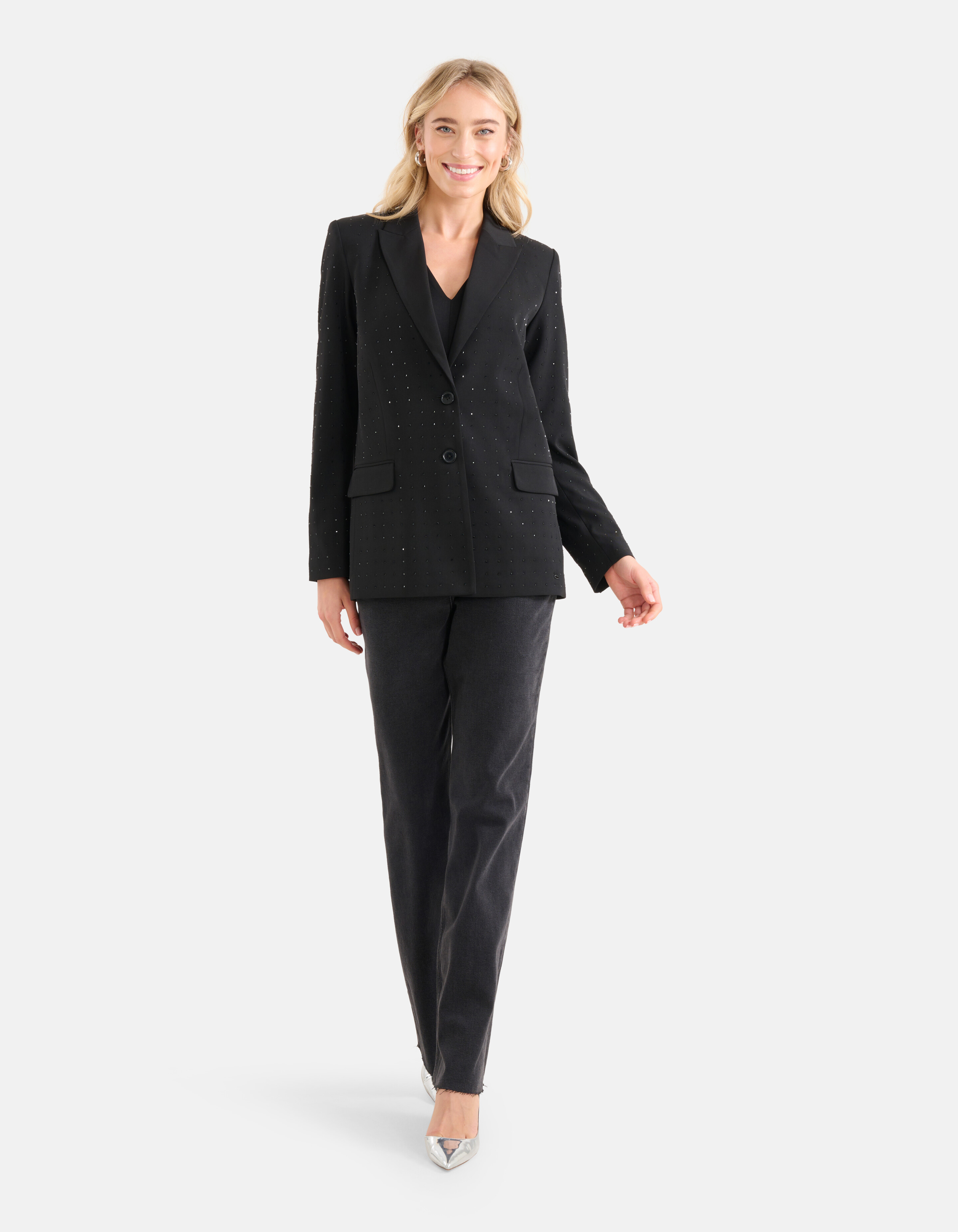 Strass Studs Blazer Zwart By Nicolette SHOEBY WOMEN