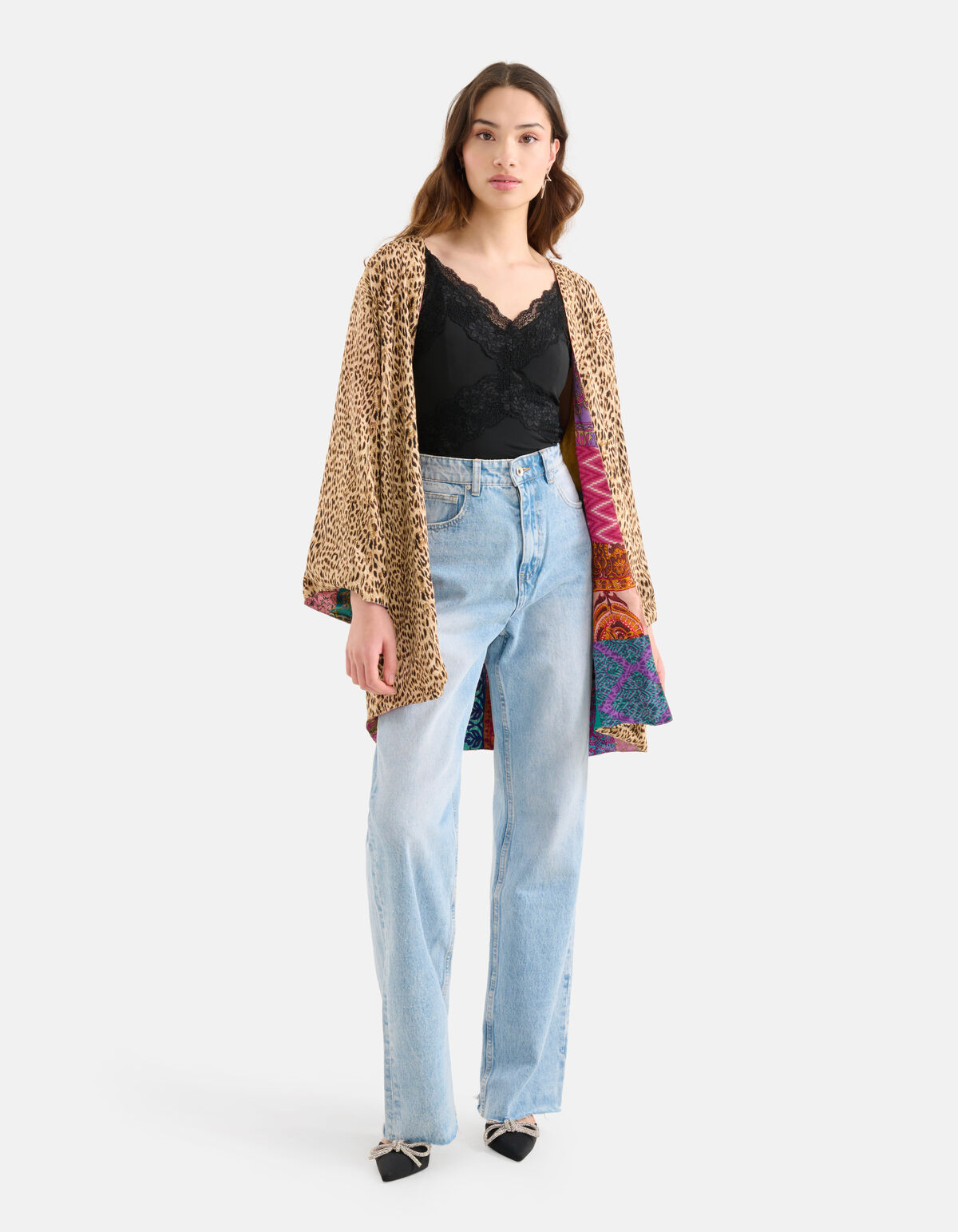 Printed Patch Kimono SHOEBY WOMEN