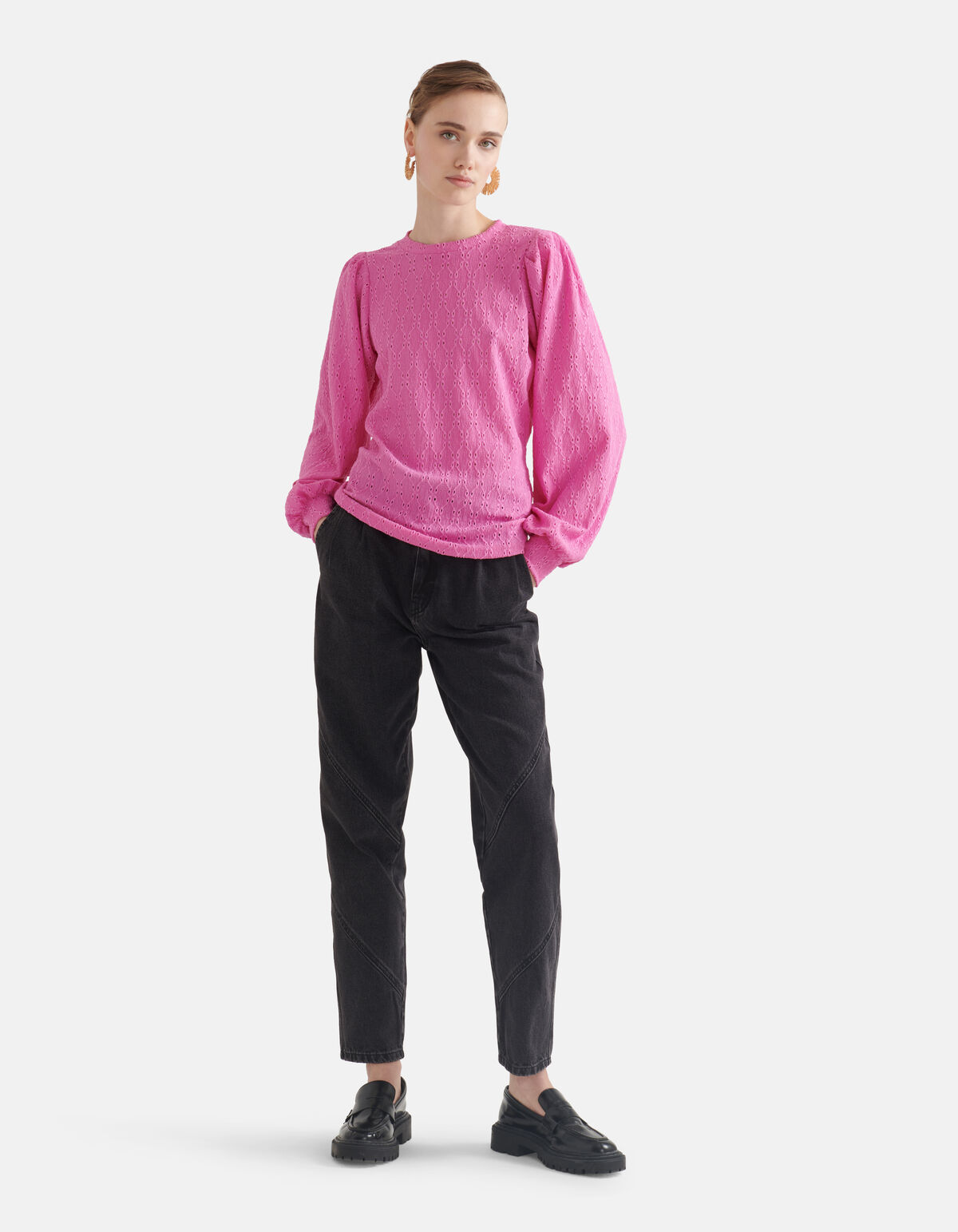 Embroidery Blouse Roze SHOEBY WOMEN